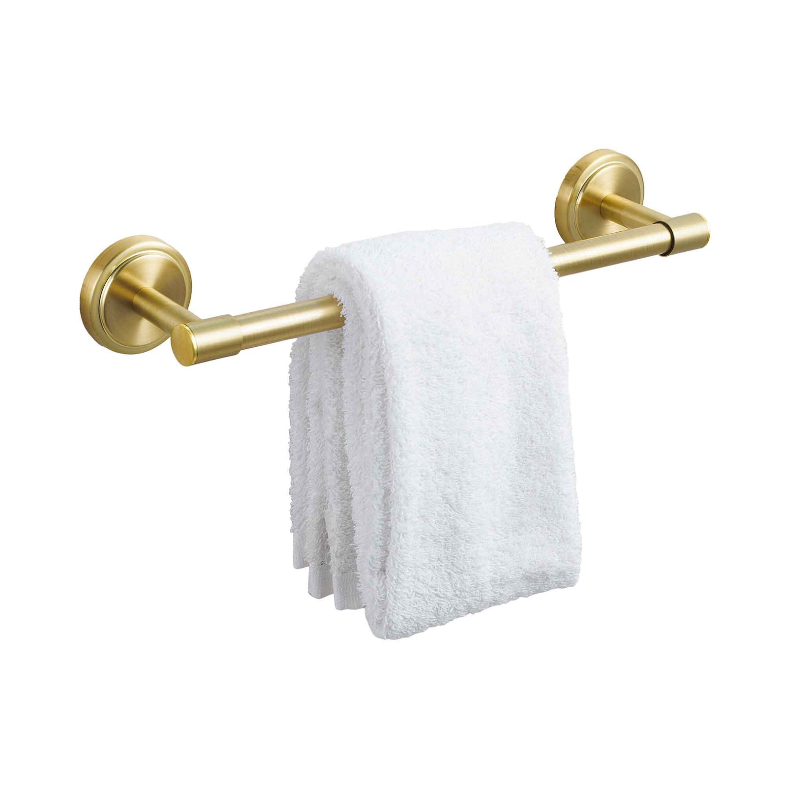Porte-serviette massif au fini or mat, 12"