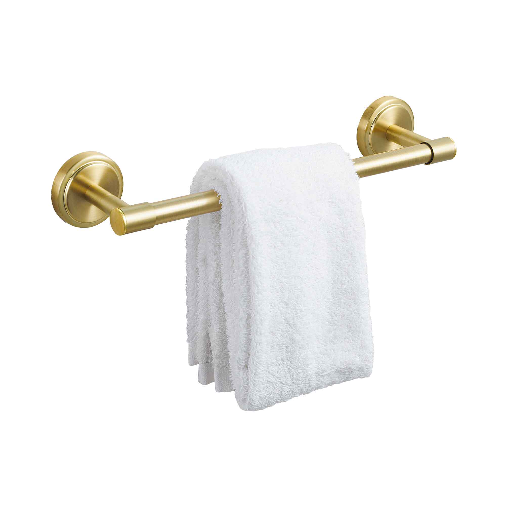 Porte-serviette massif au fini or mat, 12"