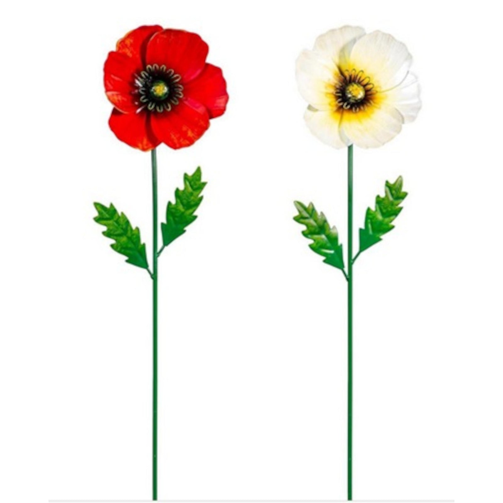 Piquet de jardin What She Shed, coquelicot en métal, 81 cm (32 pouces), CDU