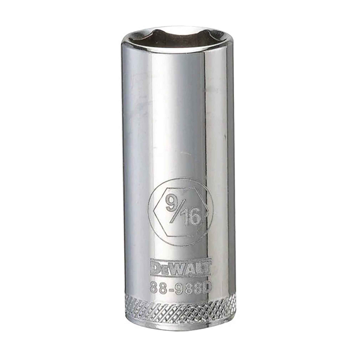 Douille standard longue à entraînement carré de 3/8" avec 6 pointes, 9/16"