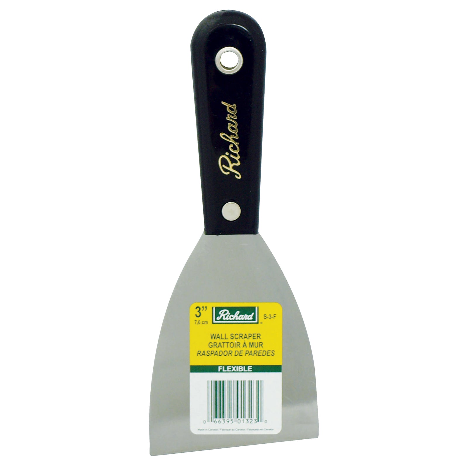 Grattoir à mur, lame carbone flexible de 3'' (7,6 cm)