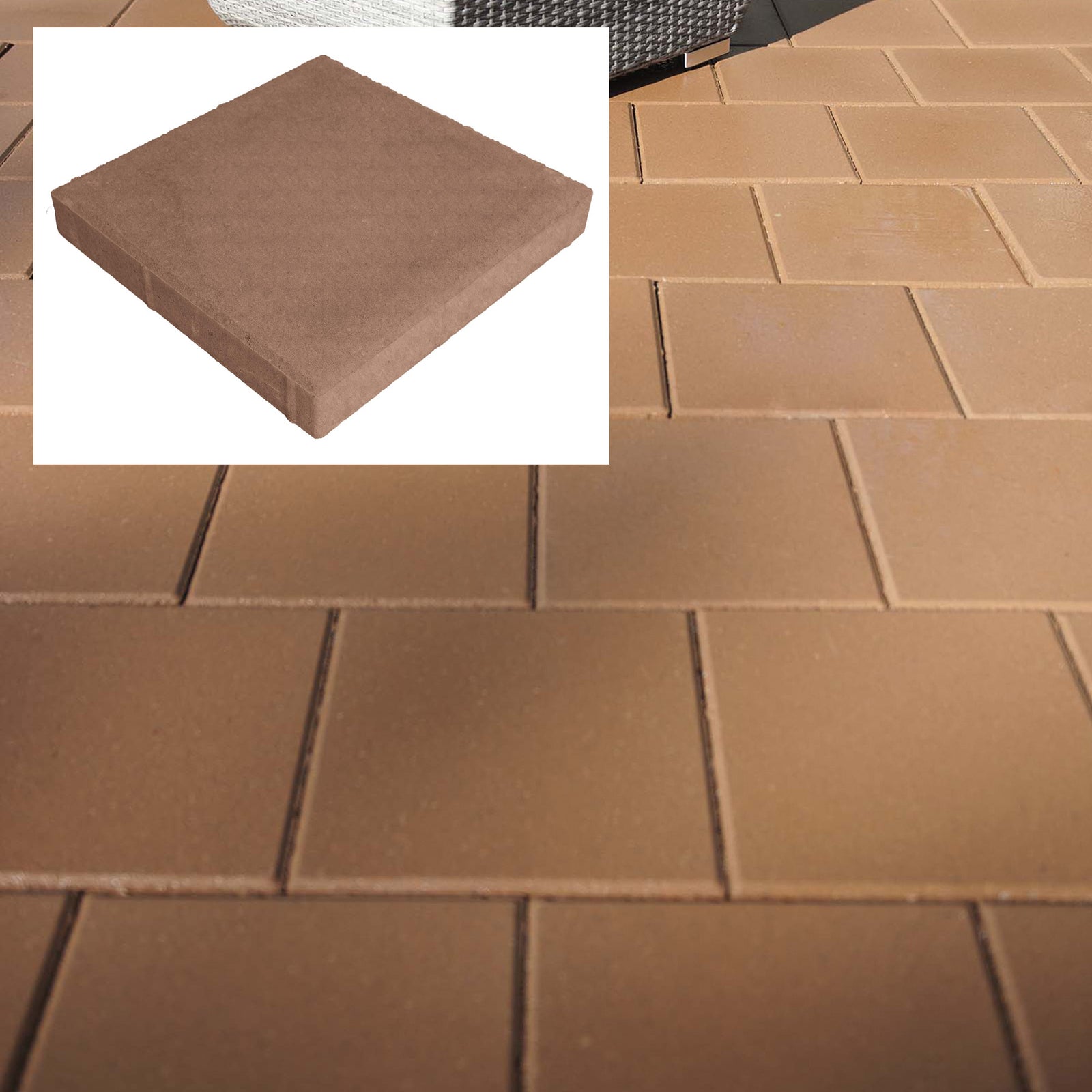 Dalle Économique de 12'' x 12'', brun pâle 