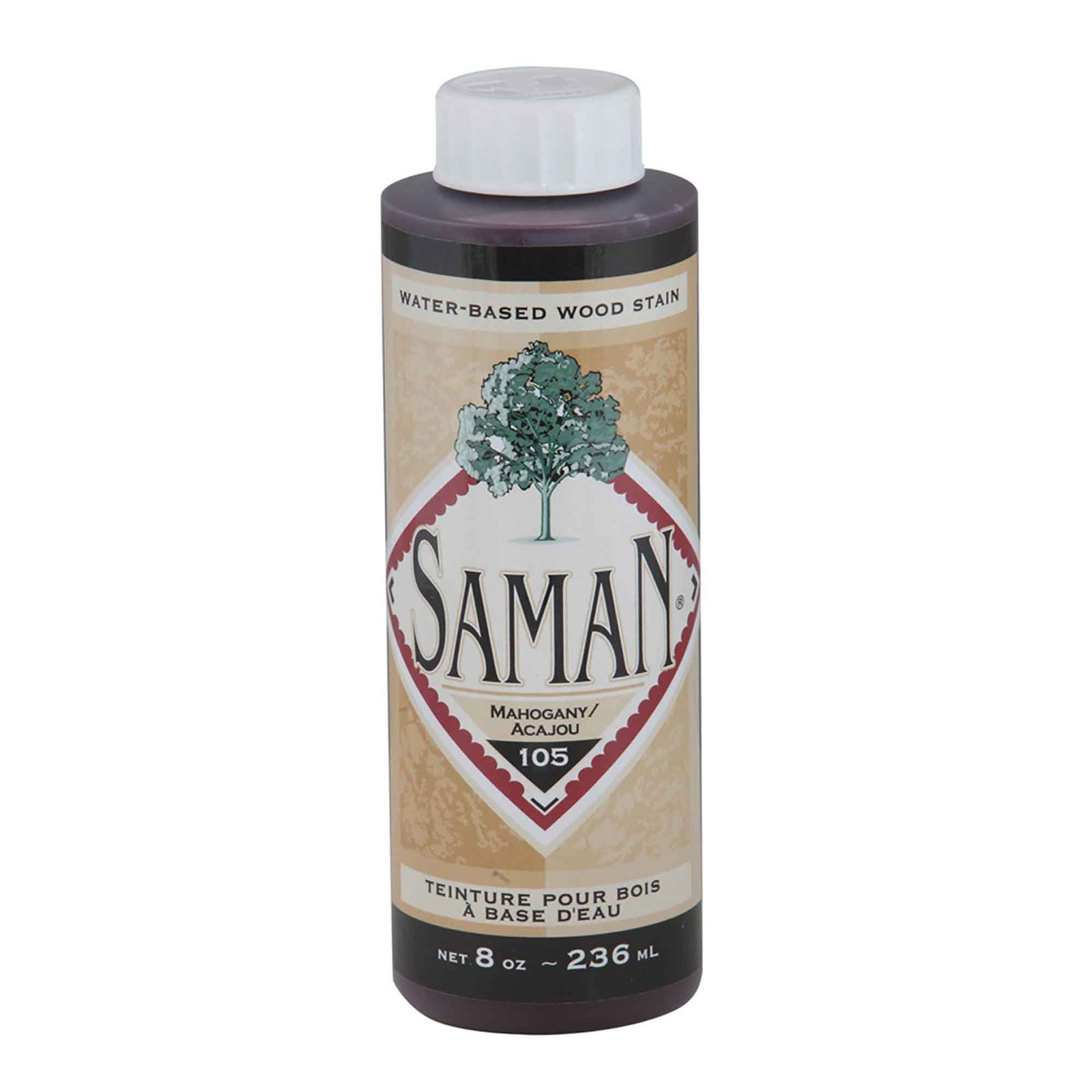 Teinture pour bois à base d'eau Acajou, 236 ml                   