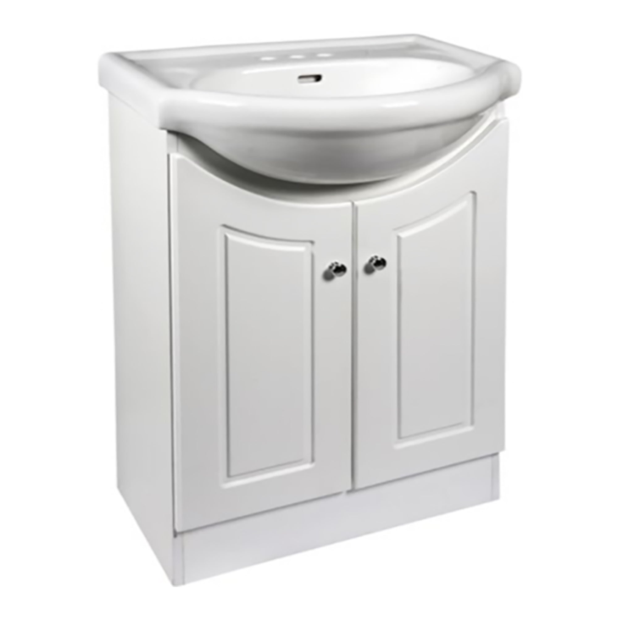 Meuble-lavabo avec lavabo Euro de 24'', blanc