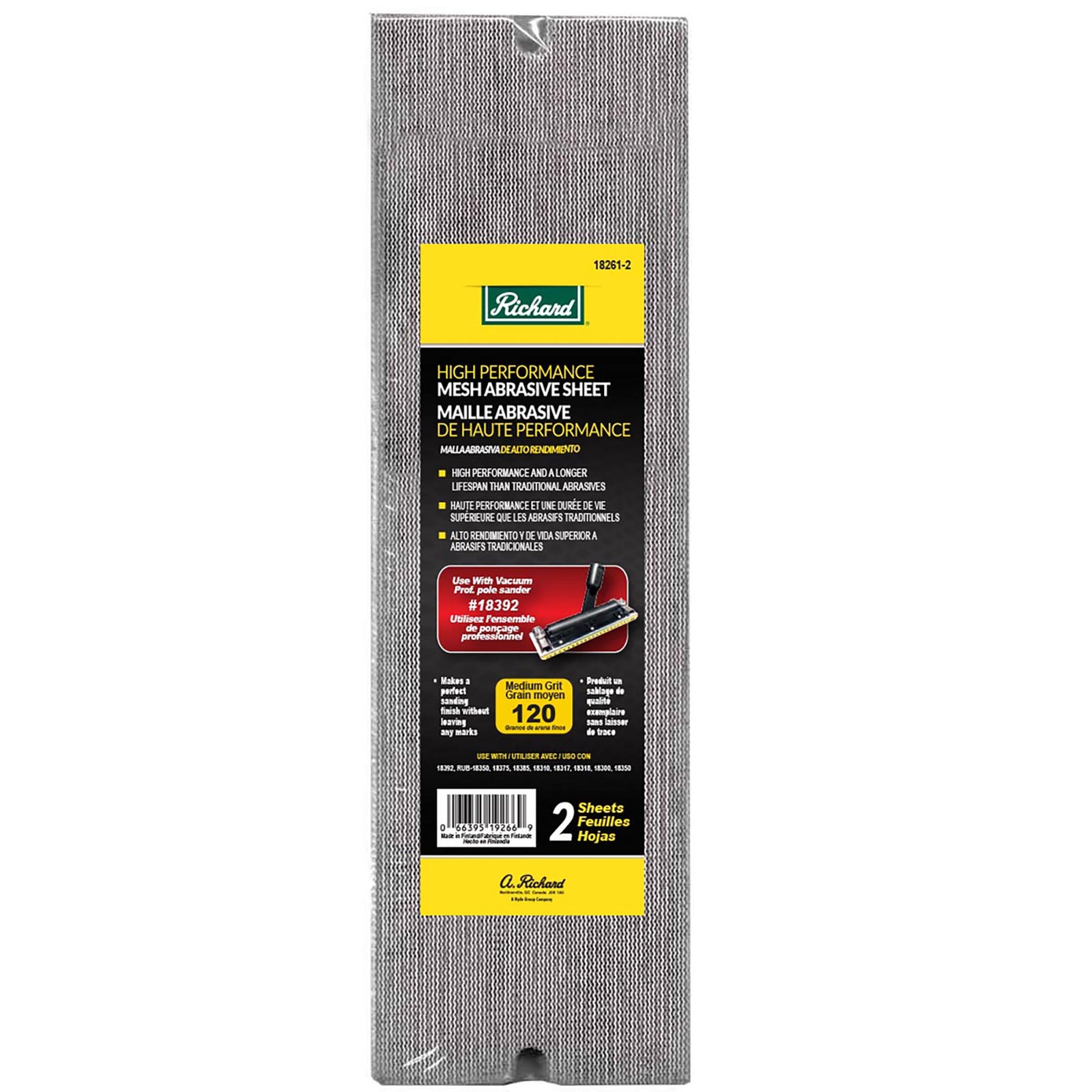 Maille abrasive de haute performance 11 1/4'' x 3-3/8'' (28,6 X 8,4 cm)