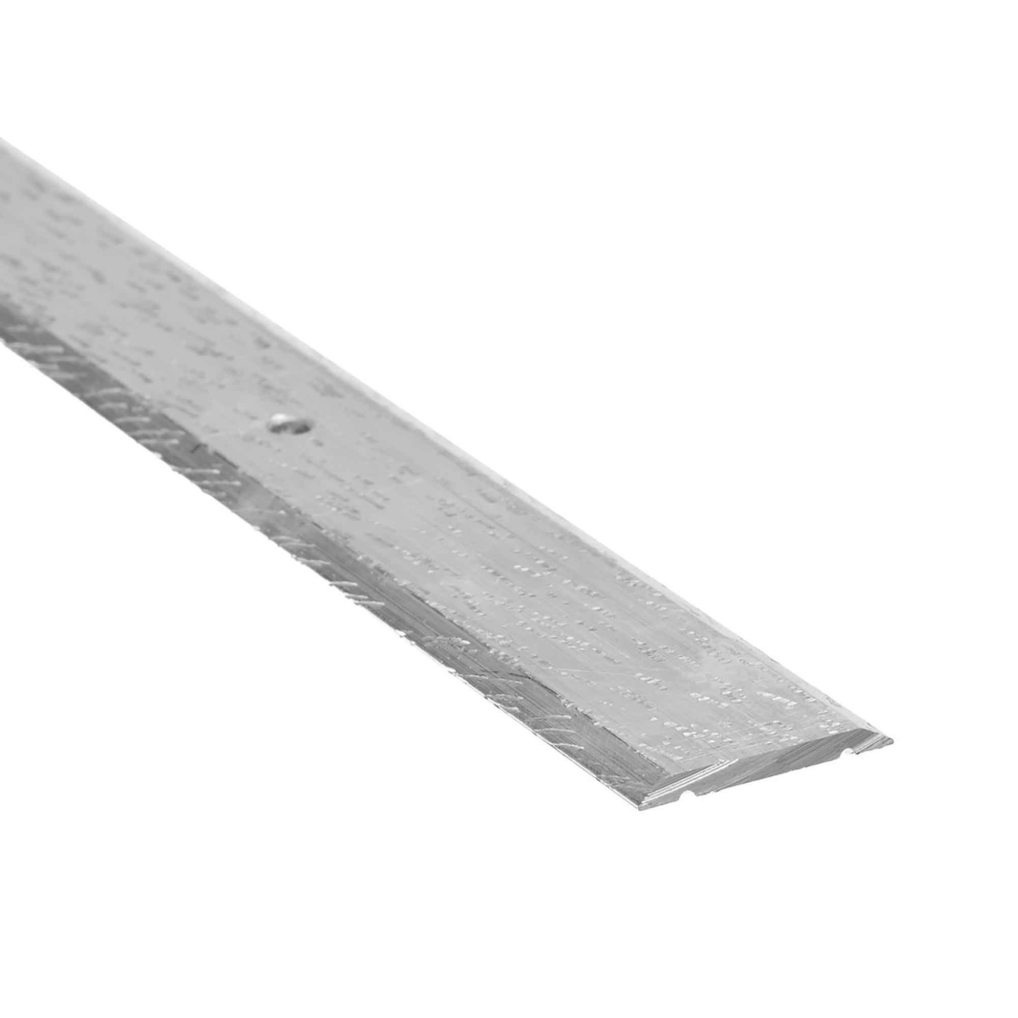 Bordure de joint de plancher argent martelé, 1" x 6'