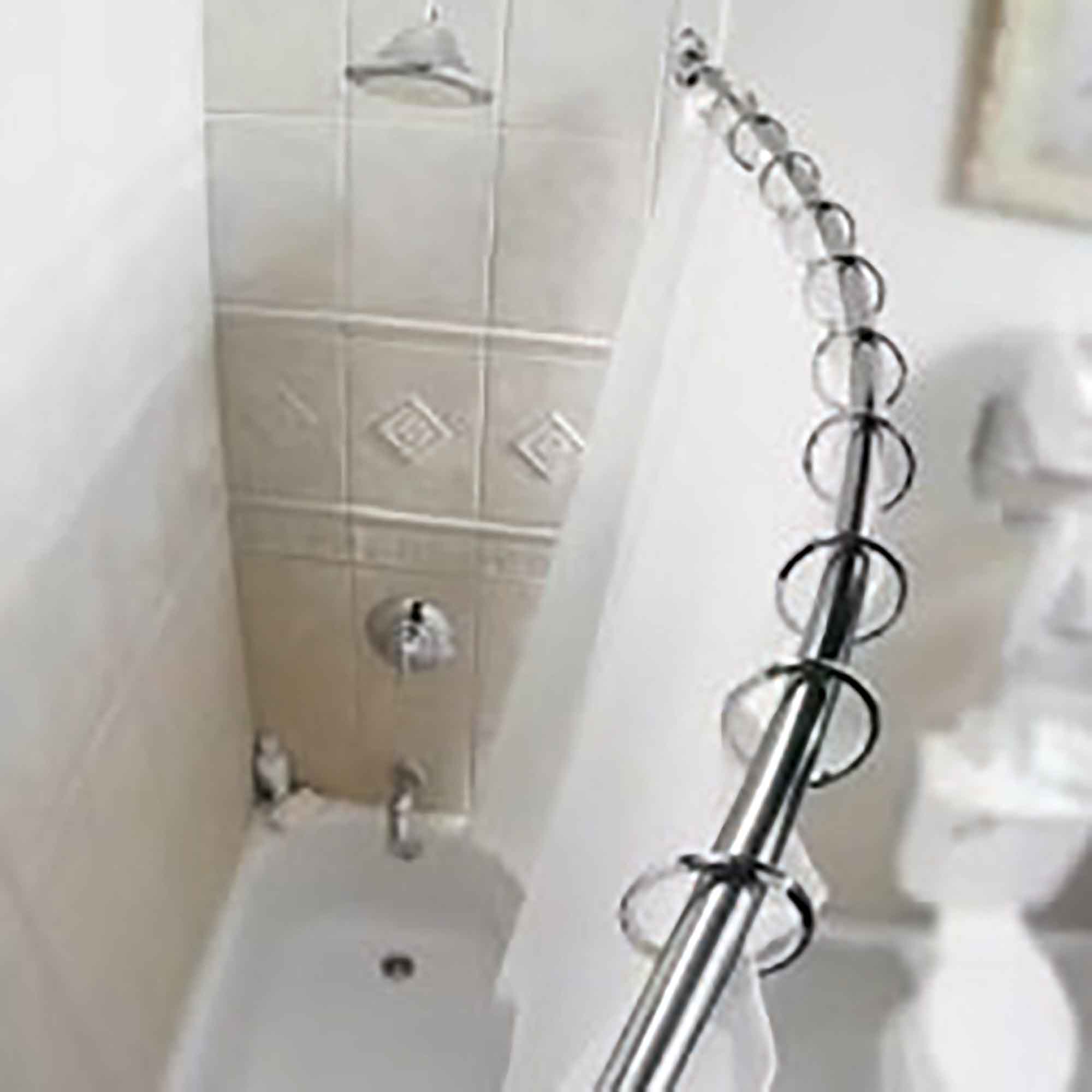 Tringle à rideau de douche incurvée et réglable de 36'' à 60'', chrome