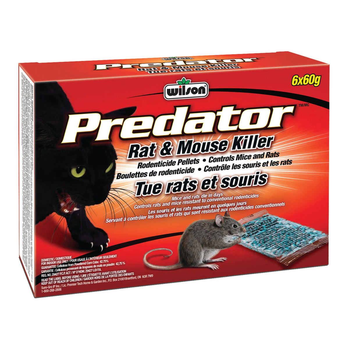 Tue rats et souris en pastilles WILSON PREDATOR 360 g