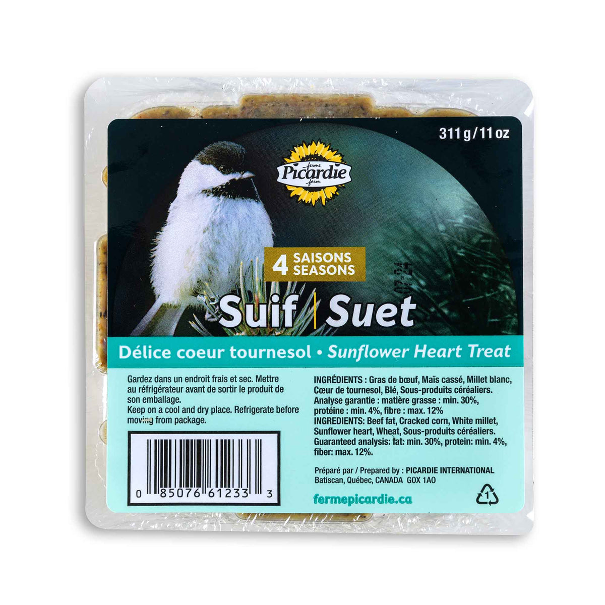 Suif cœur de tournesol, 311 g