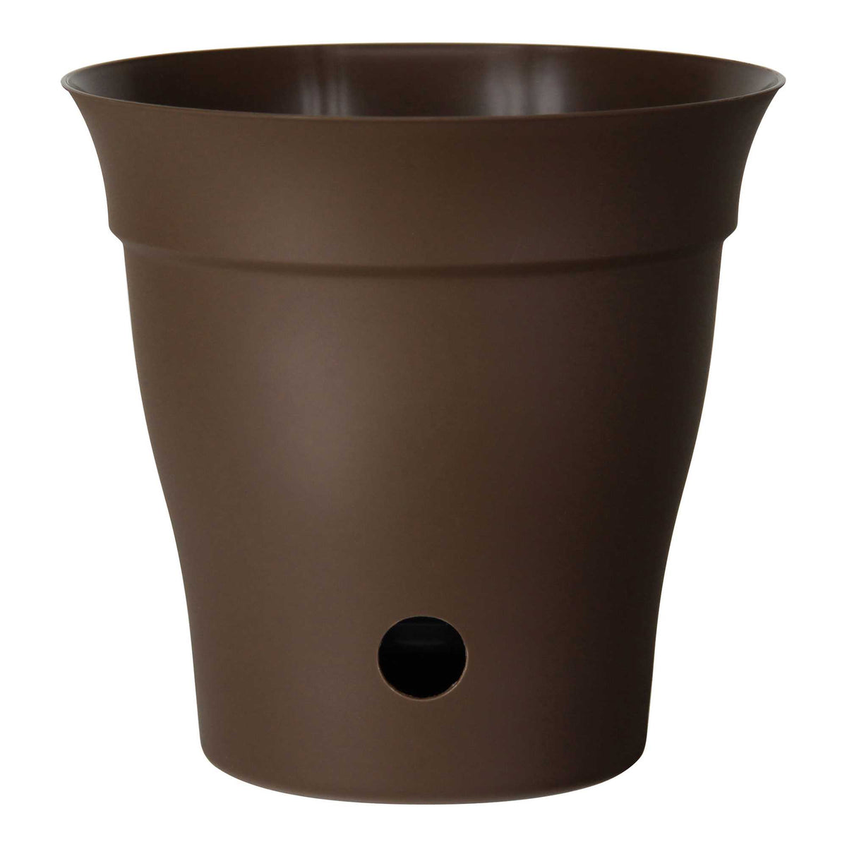 Jardinière Contempra ronde et de couleur chocolat, 8'' x 8''