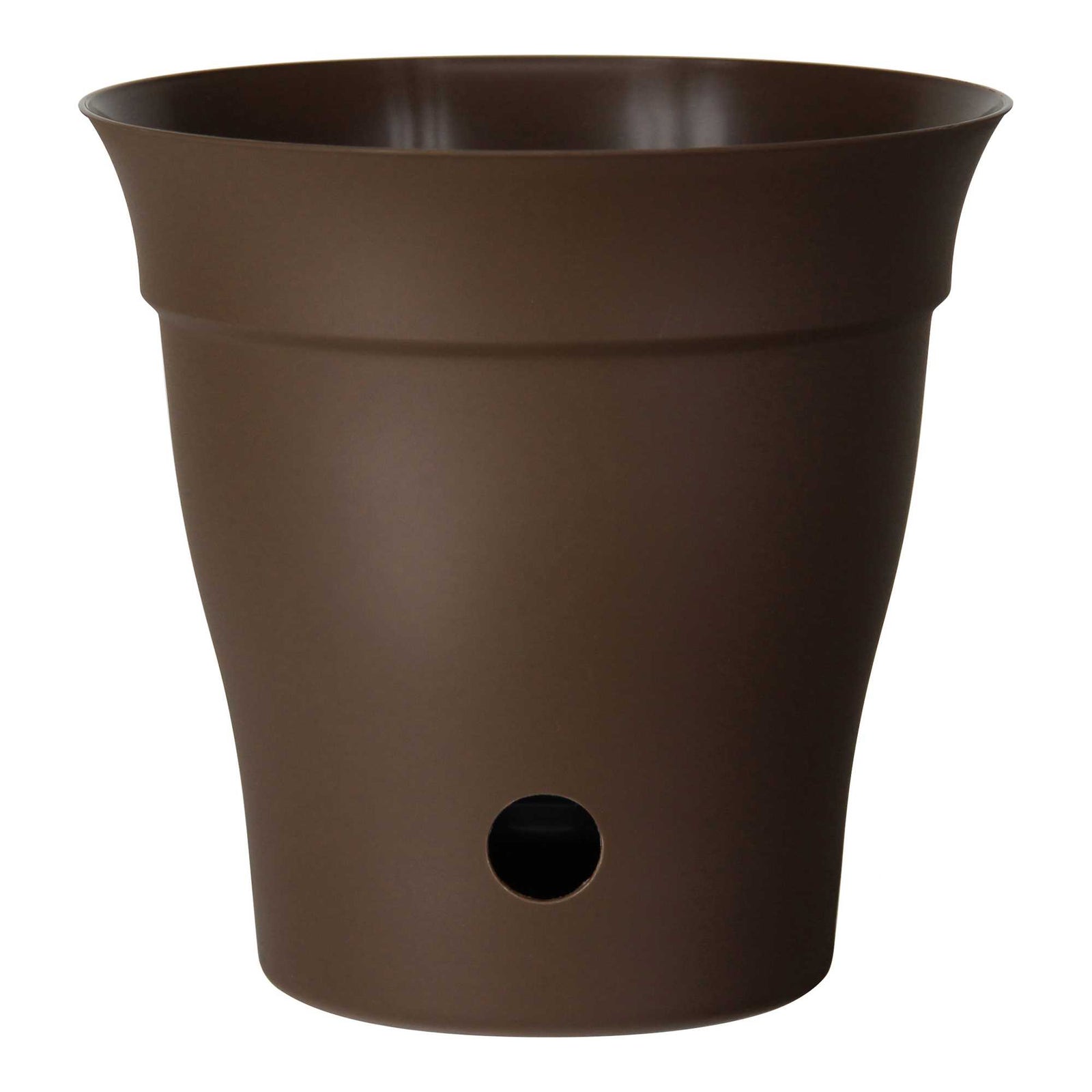Jardinière Contempra ronde et de couleur chocolat, 8'' x 8''