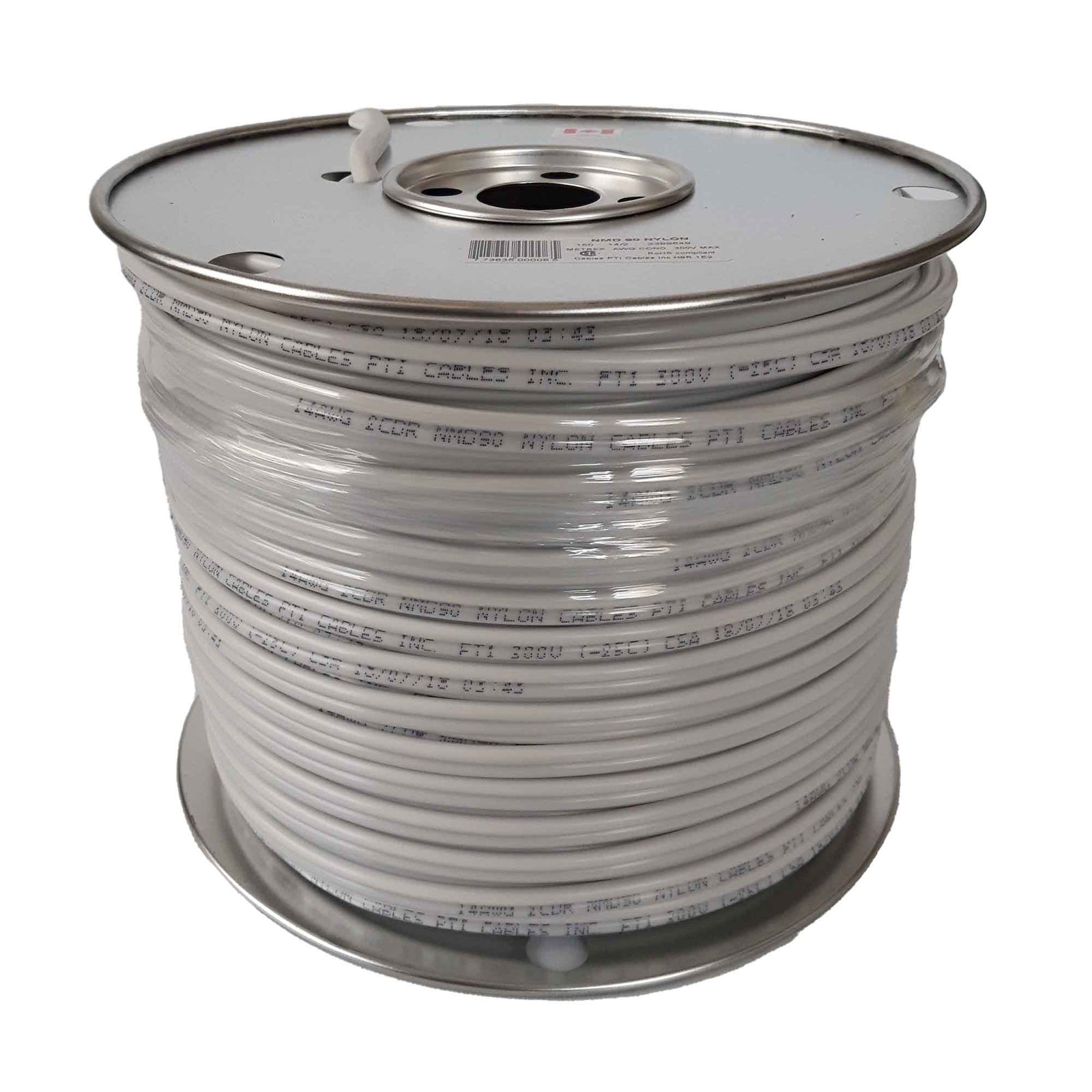 Fil domestique de construction NMD90 14/2 en blanc, 150 m