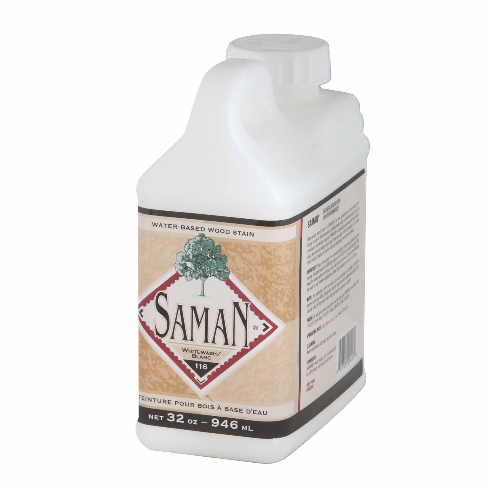 Teinture pour bois à base d'eau Blanc, 946 ml                    