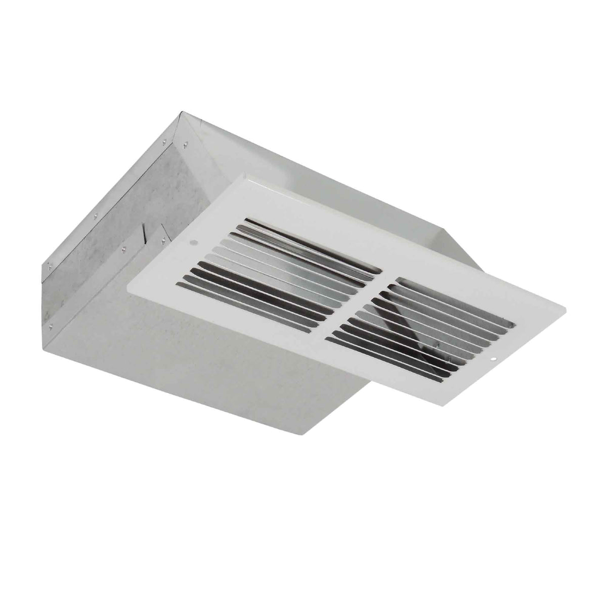 Évent d&#39;évacuation pour soffit en acier galvanisé avec grille peinte en blanc, 3-1/4&quot; x 10&quot;