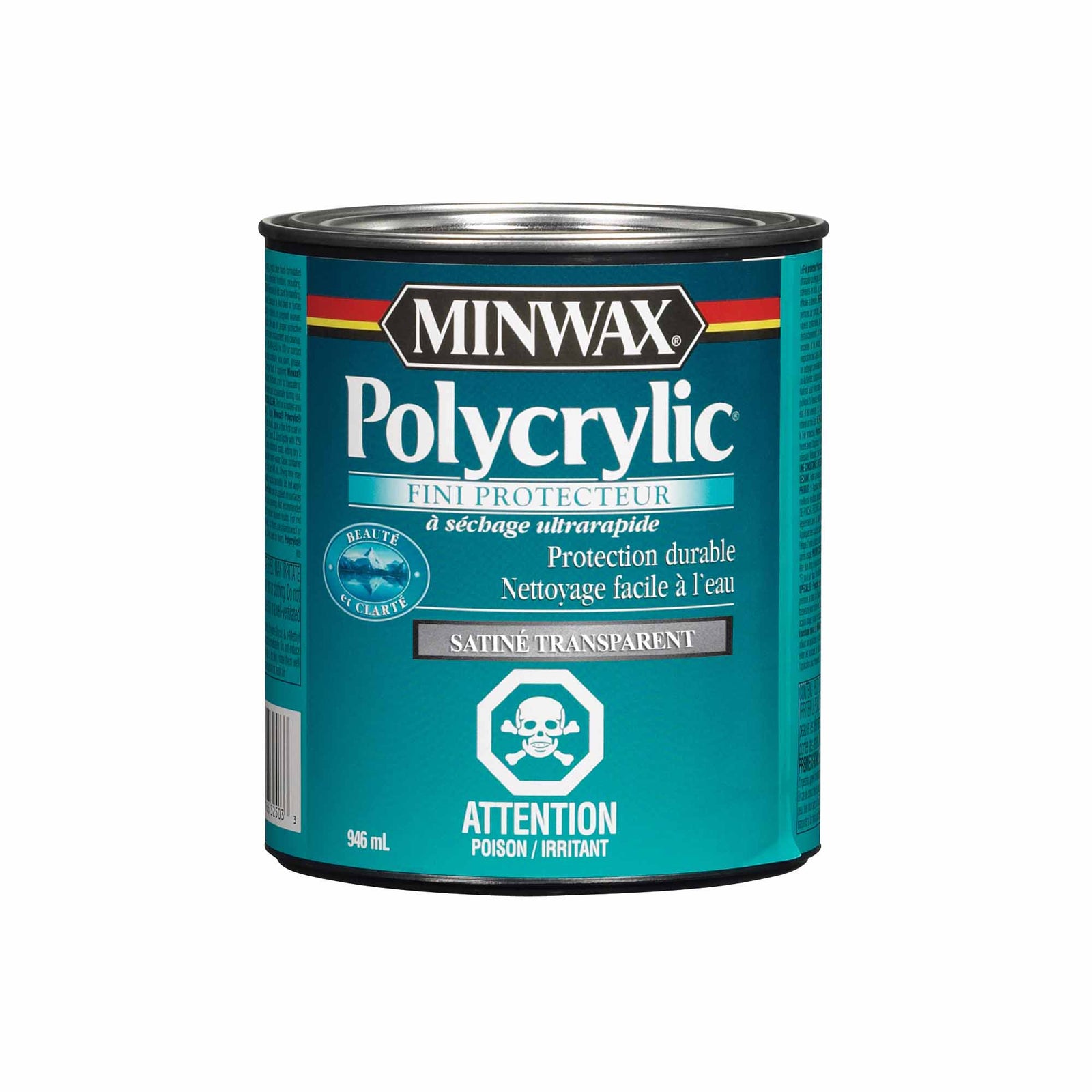 Minwax fini protecteur Polycrylic transparent satiné, 946 ml