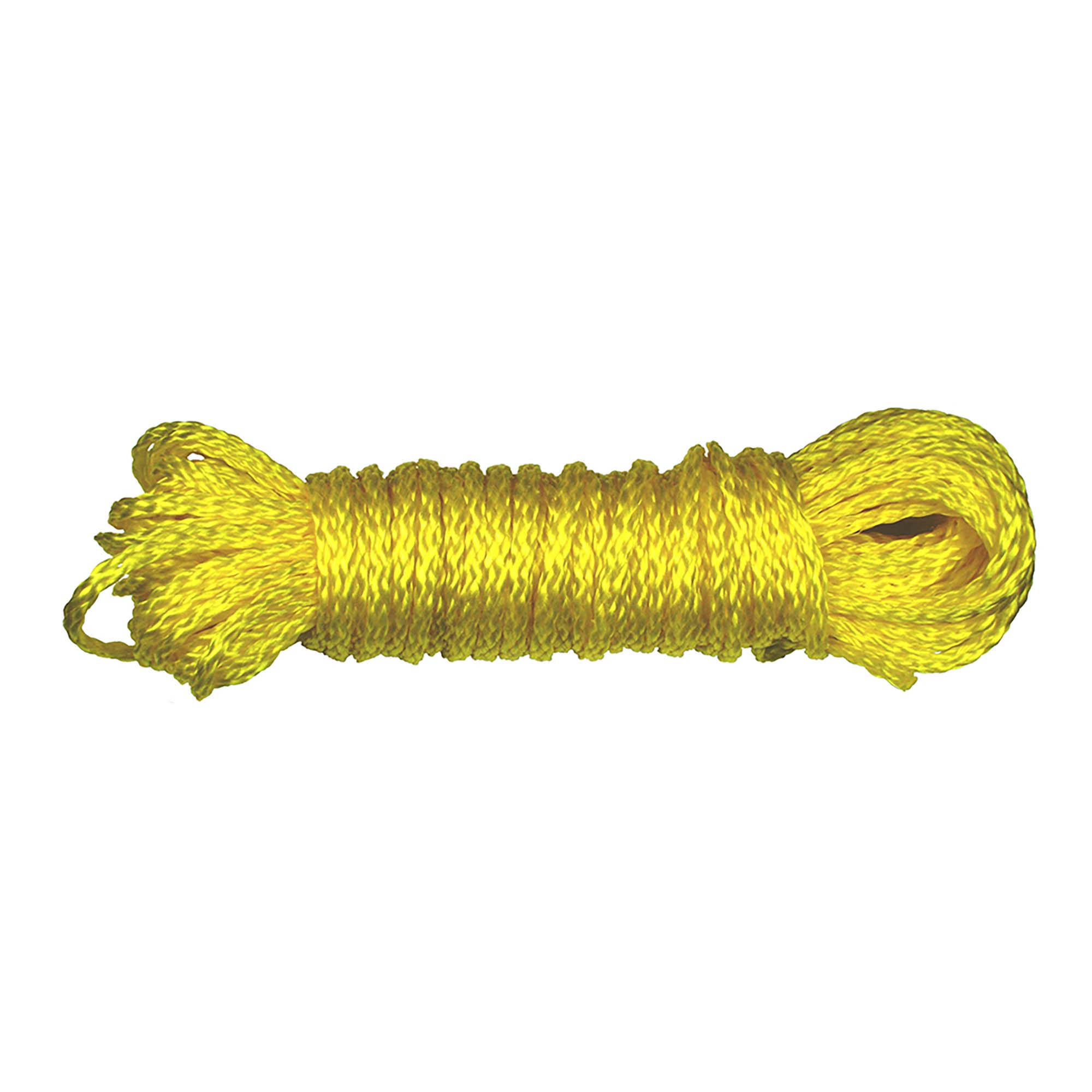 Corde de polypropylène tressée à vide de 1/4'', jaune - 50'