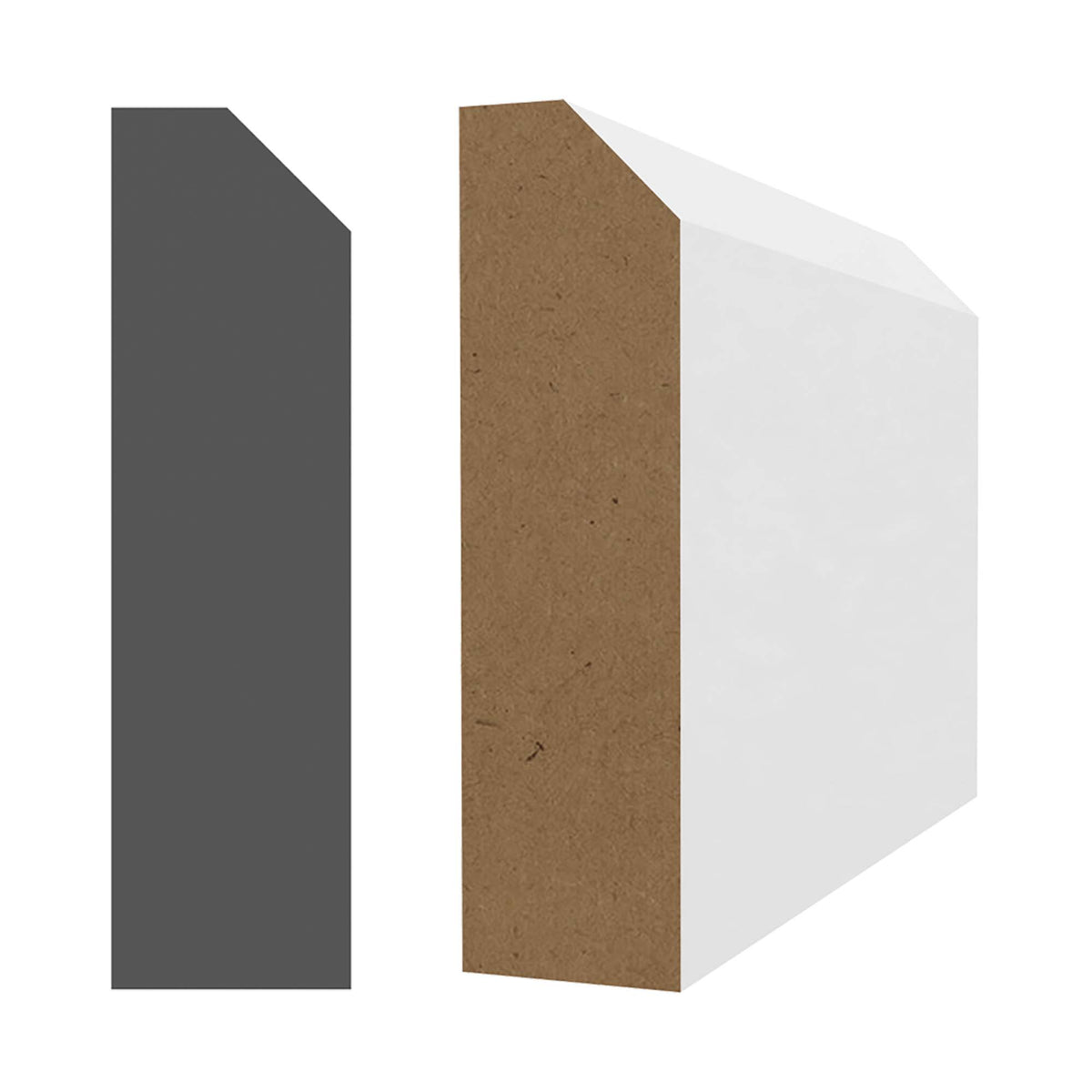 Cadrage en MDF avec apprêt blanc 3/4&quot; x 2-3/4&quot; x 8&#39;