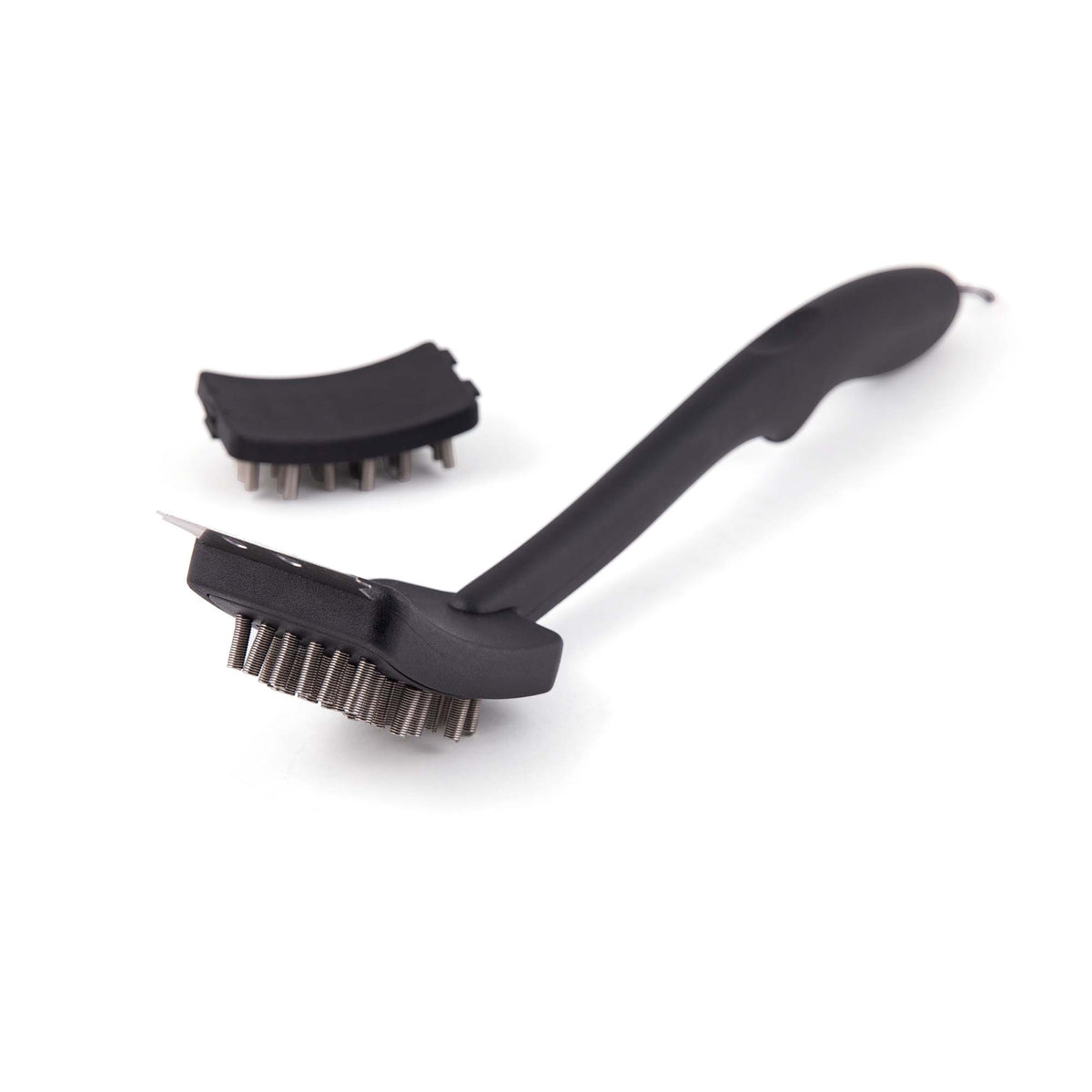 Brosse de BBQ à ressorts hélicoïdaux en acier inoxydable de 18'' avec tête de rechange, 3 pièces