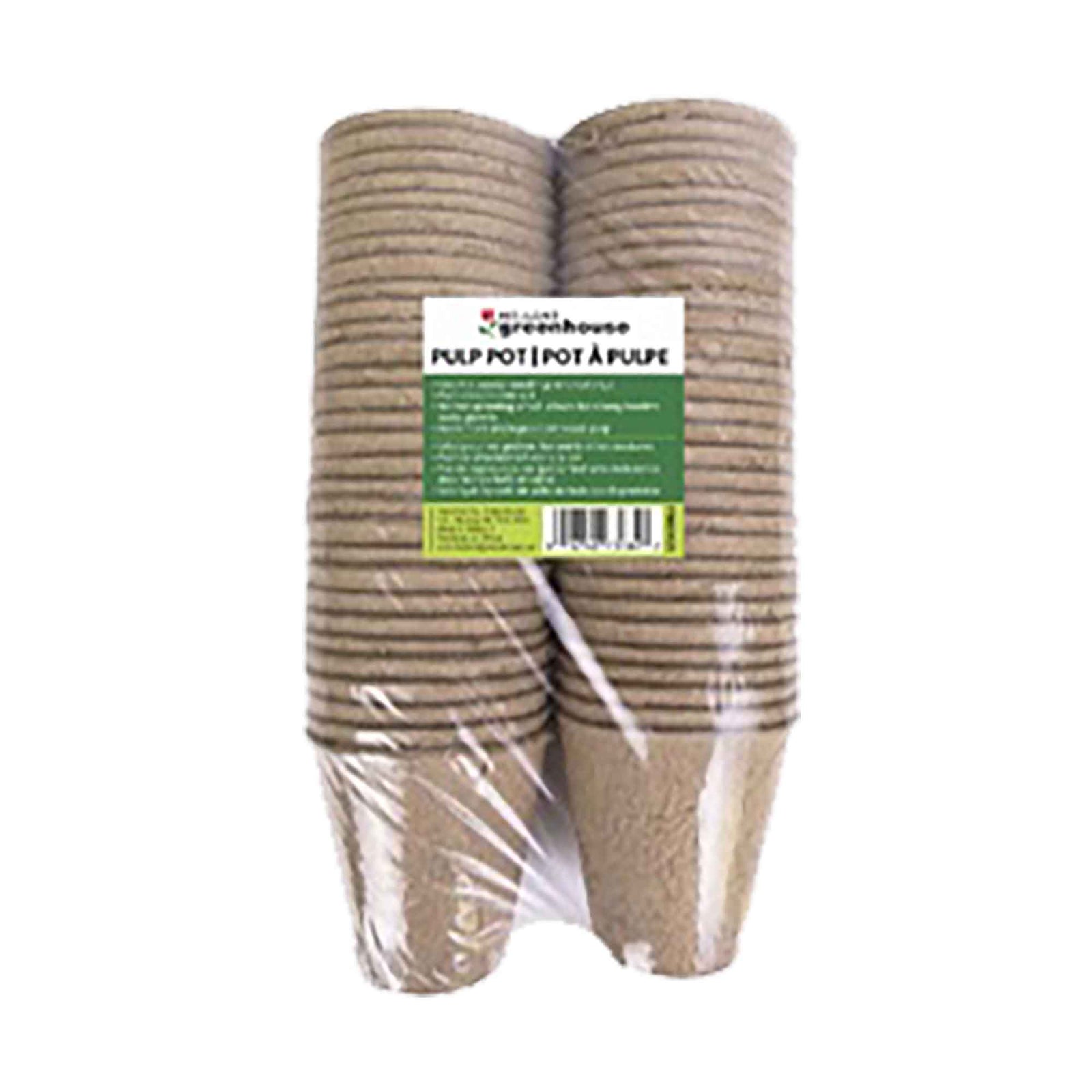 Pot rond en pulpe pour démarrage de semences, 3'' (60 unités)