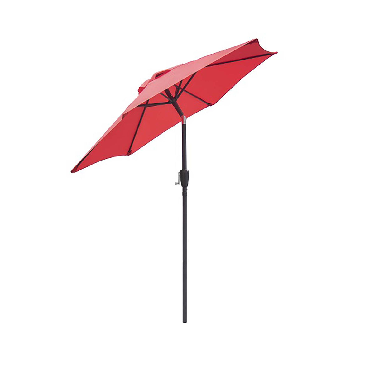 Parasol du marché inclinable de 7&#39;, rouge