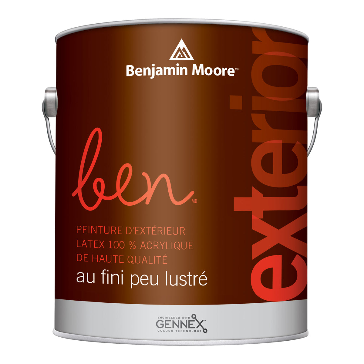 Peinture d’extérieur Ben Latex 100 % acrylique peu lustré base 3, 946 ml