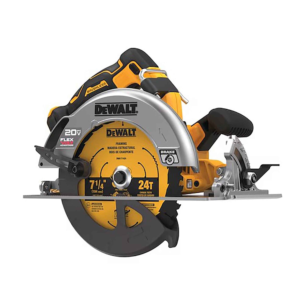 Scie circulaire sans fil sans balais de 7-1/4'' avec Flexvolt Advantage, 20V MAX (outil seulement)