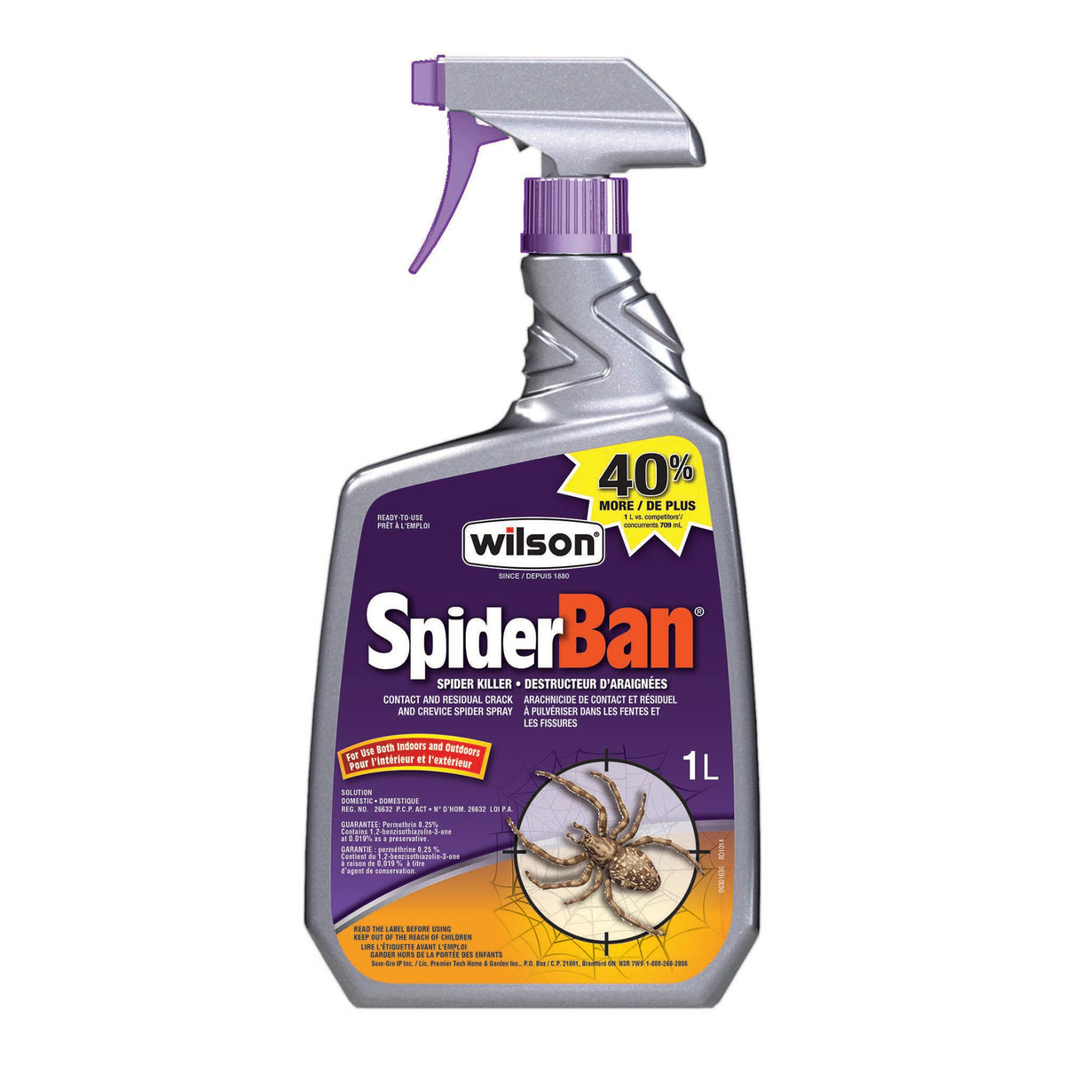 Destructeur d'araignées WILSON SPIDERBAN 1 L