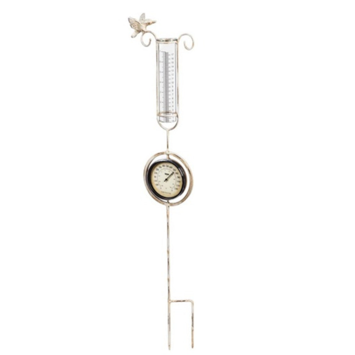 Pluviomètre, thermomètre et piquet pour pluviomètre Garden of Wonder, 91 cm (36 po)