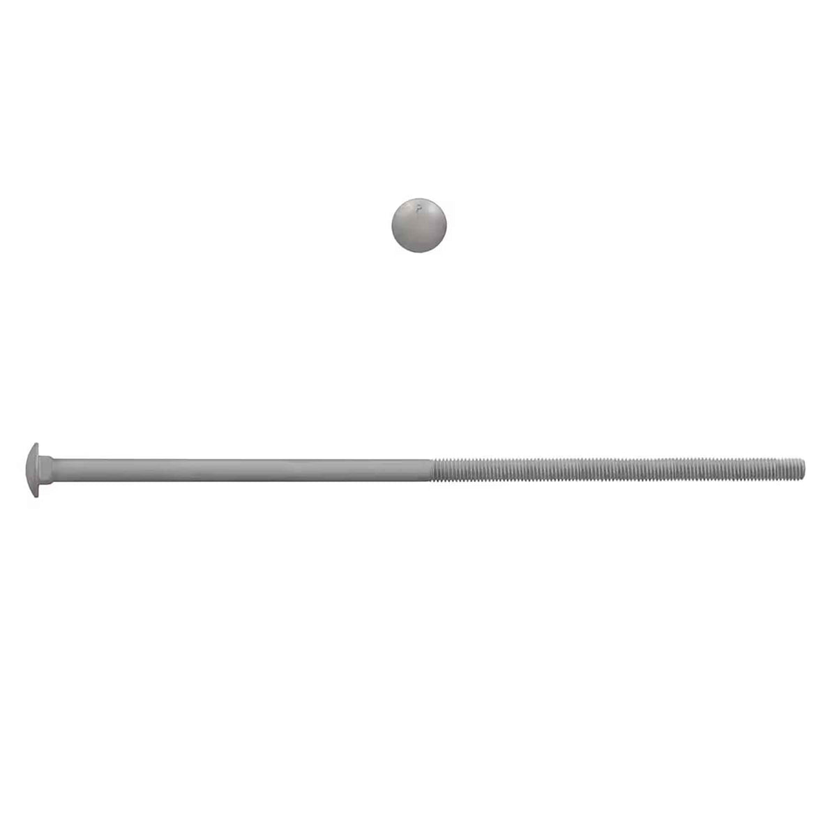 Boulon de carrosserie galvanisé, 1/4" x 3" (50 unités)