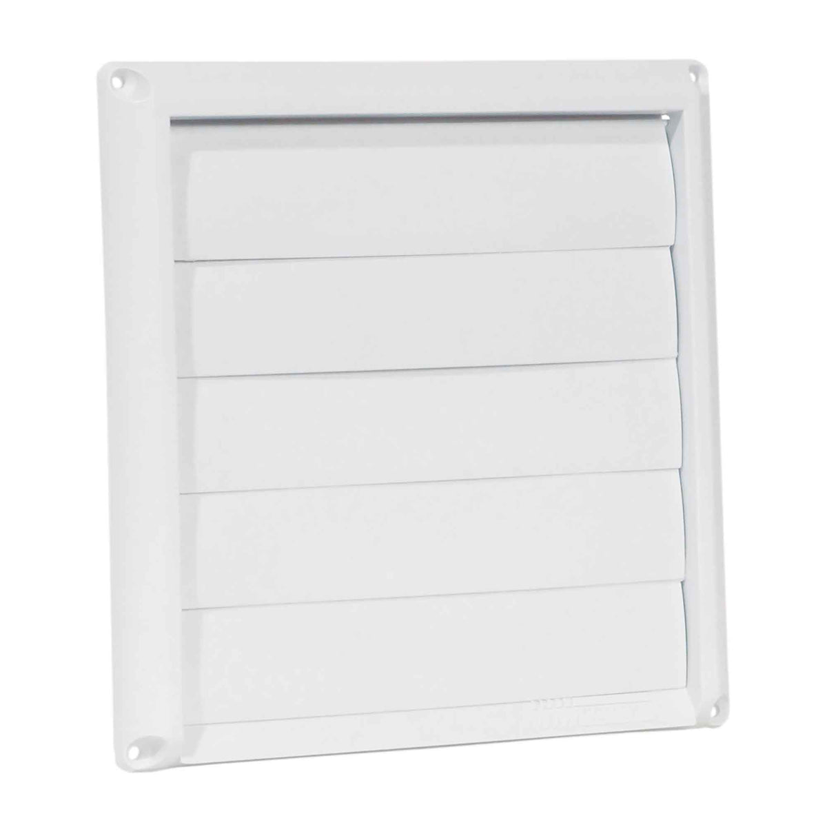 Capuchon de ventilation à volets en plastique blanc, 4" 