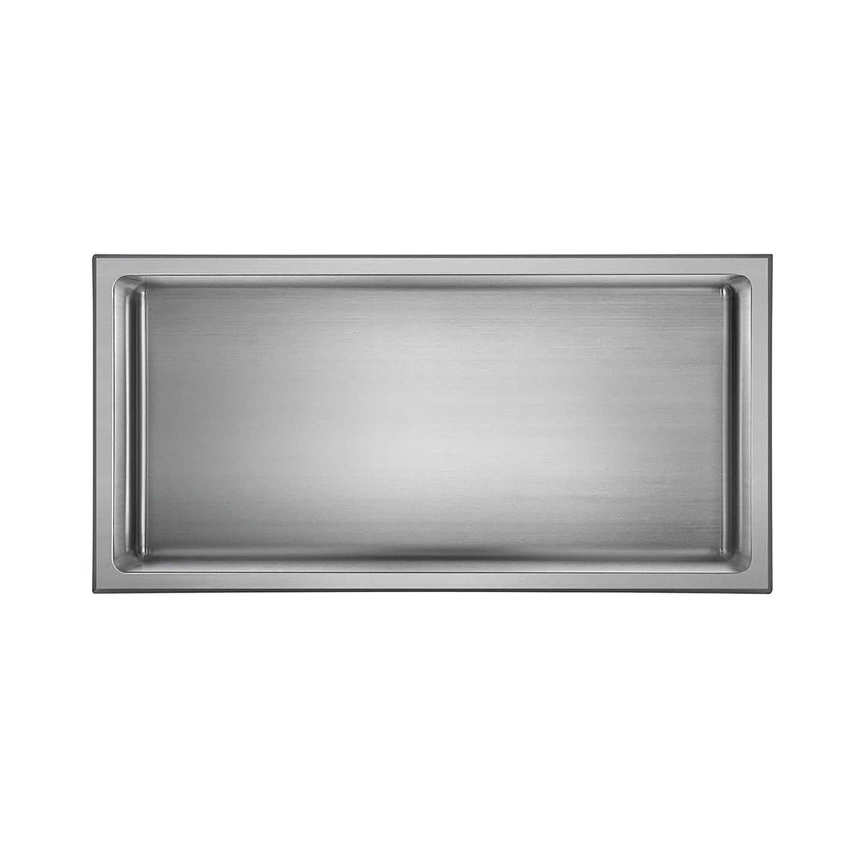 Niche de douche murale Layla en acier inoxydable brossé, 12&quot; x 24&quot; 