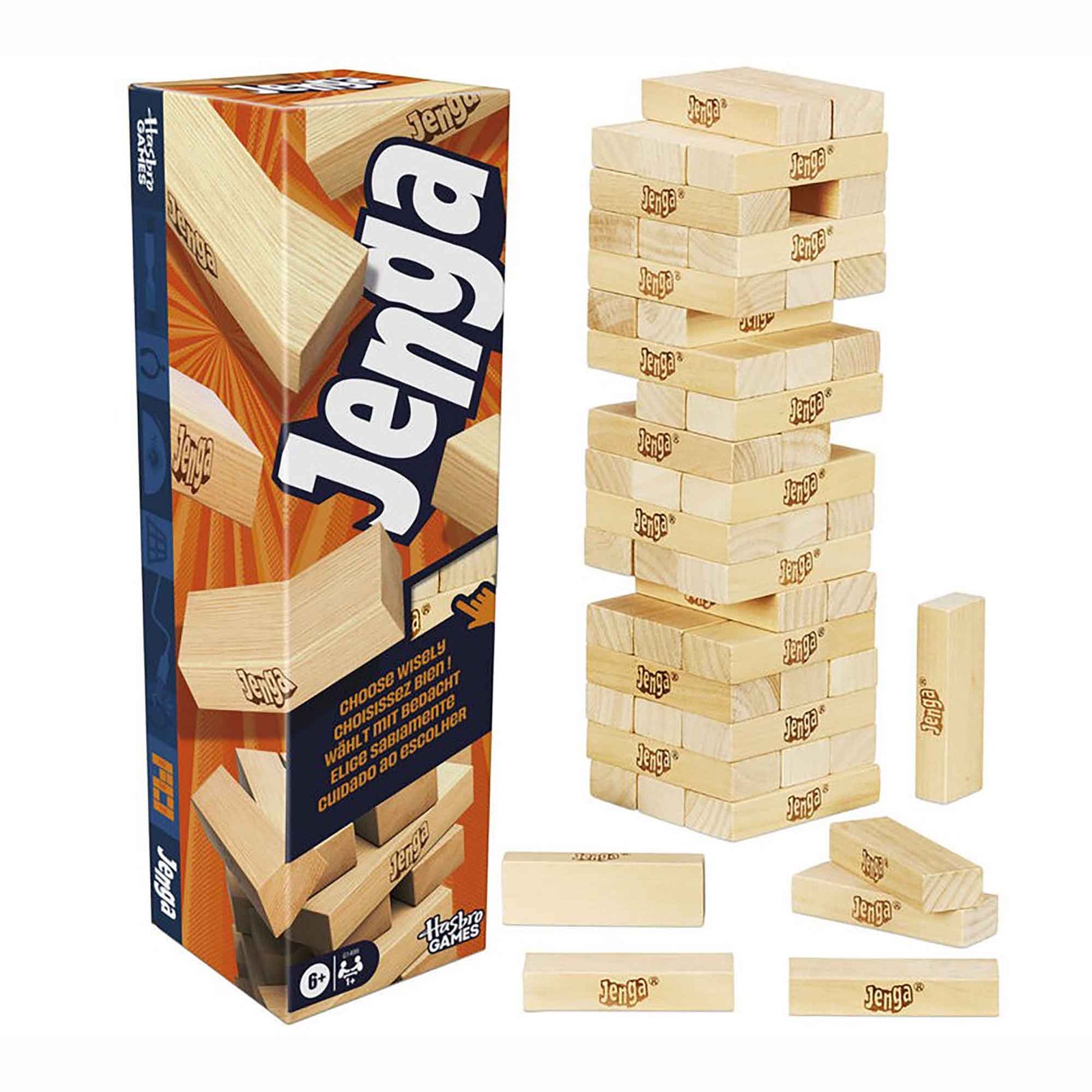 Jeu Jenga avec dé numérique, 54 blocs