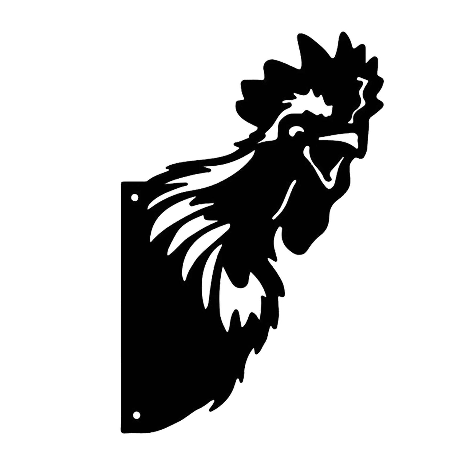 Décoration de coq pour poteau, noir