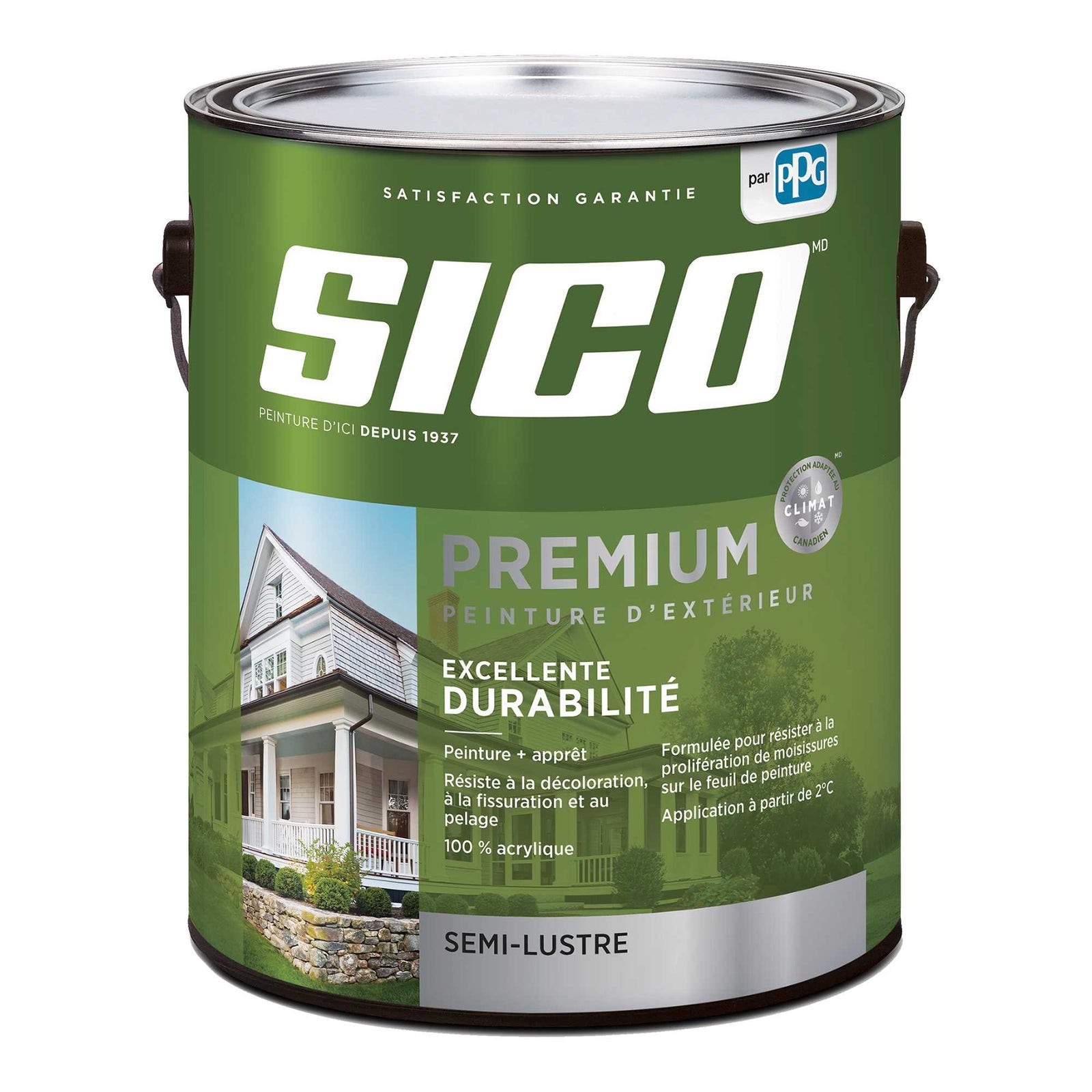 Peinture d'extérieur Premium au fini semi-lustré, base neutre 3,78 l