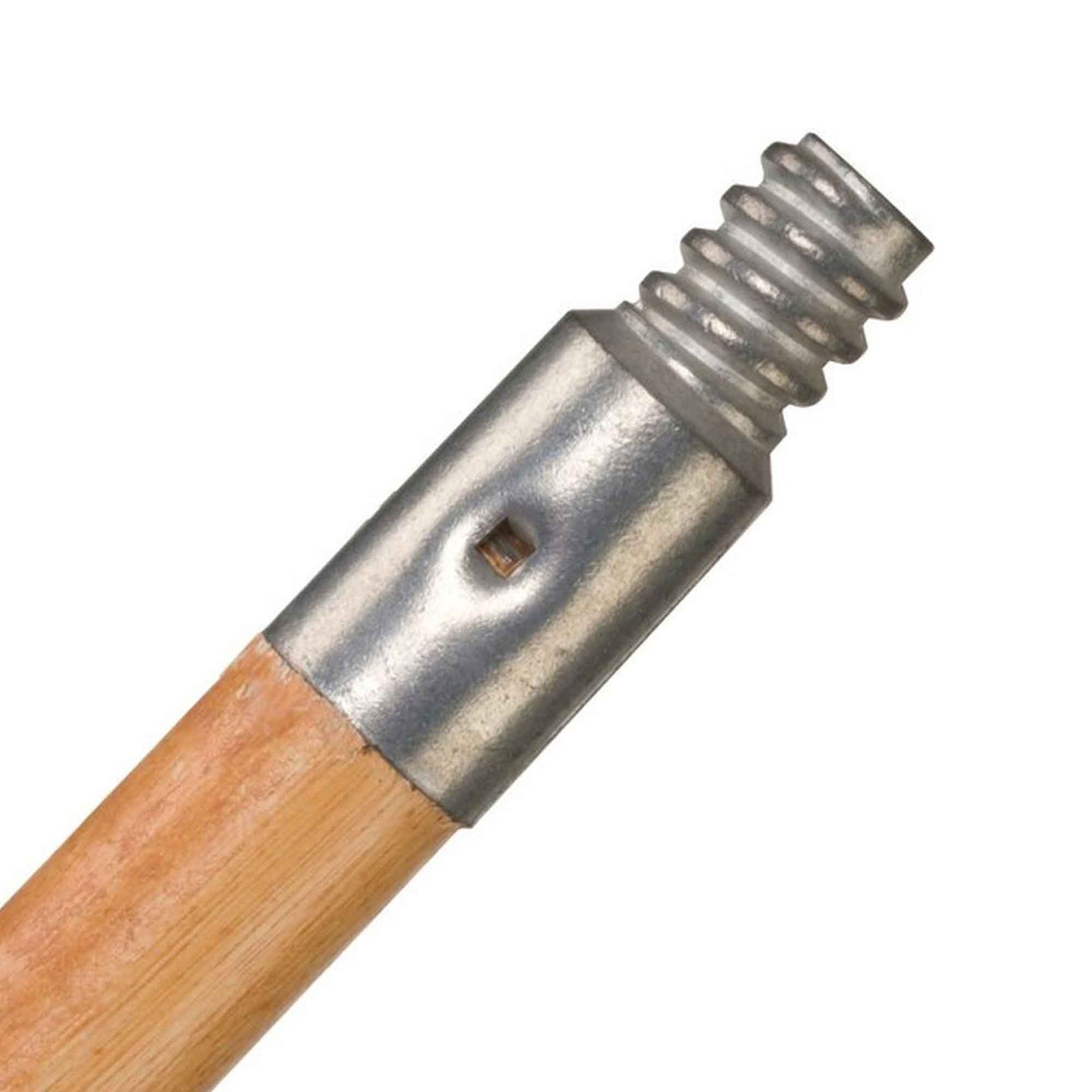 Manche en bois avec embout de métal fileté, 60" x 15/16"