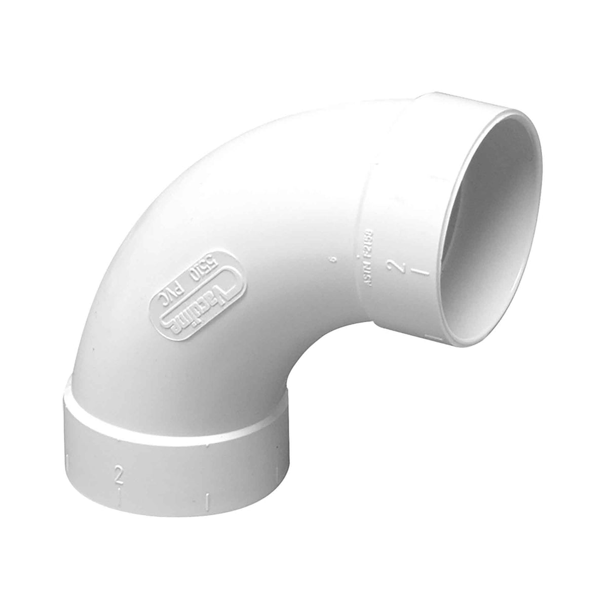 Coude long de 90° pour tuyau d'aspirateur central, 2"