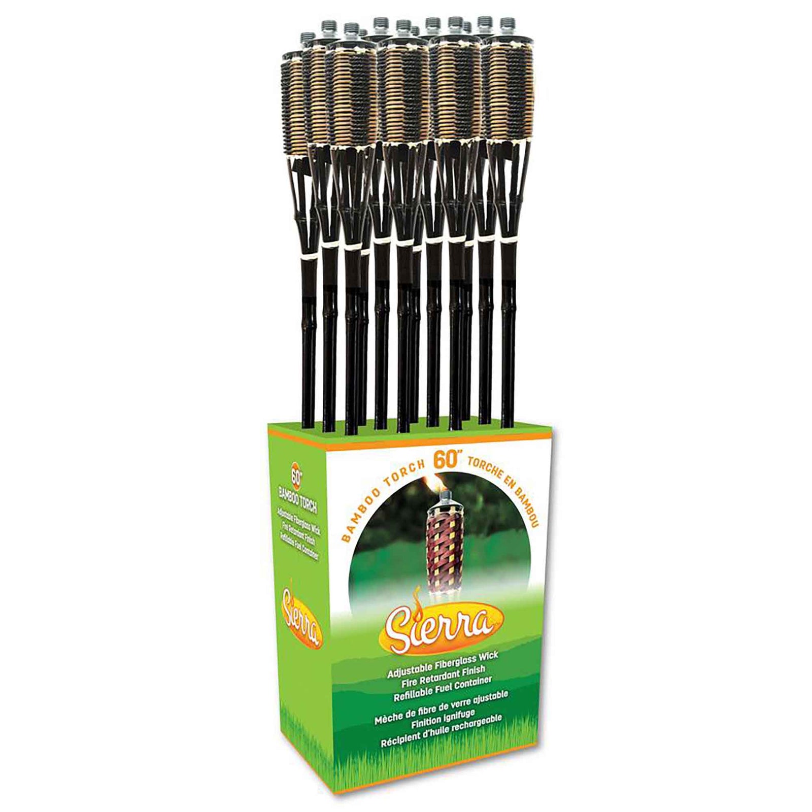 Torche en bambou de 60", brun