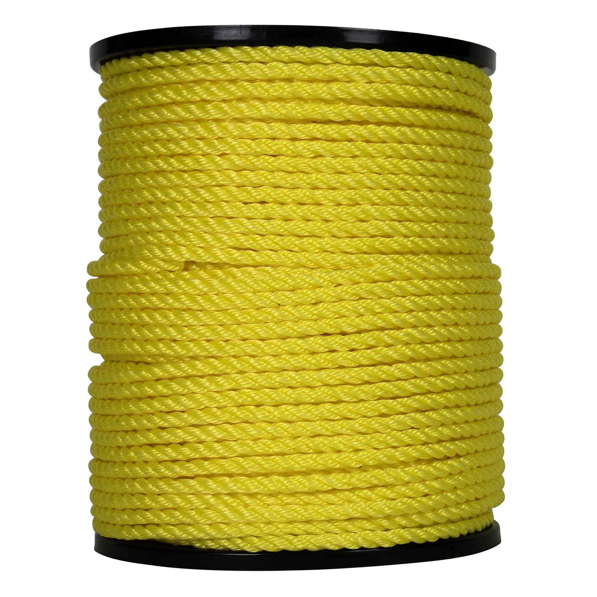 Corde à 3 torons torsadés en polypropylène jaune, 3/8" x 630' (vendue au pied linéaire)