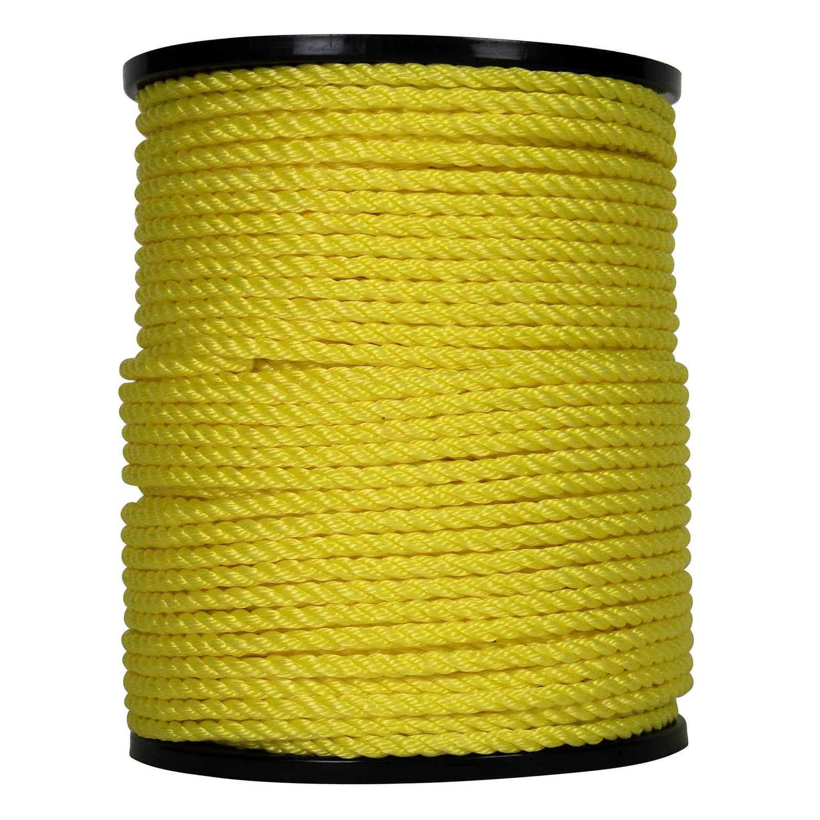 Corde à 3 torons torsadés en polypropylène jaune, 3/8" x 630' (vendue au pied linéaire)