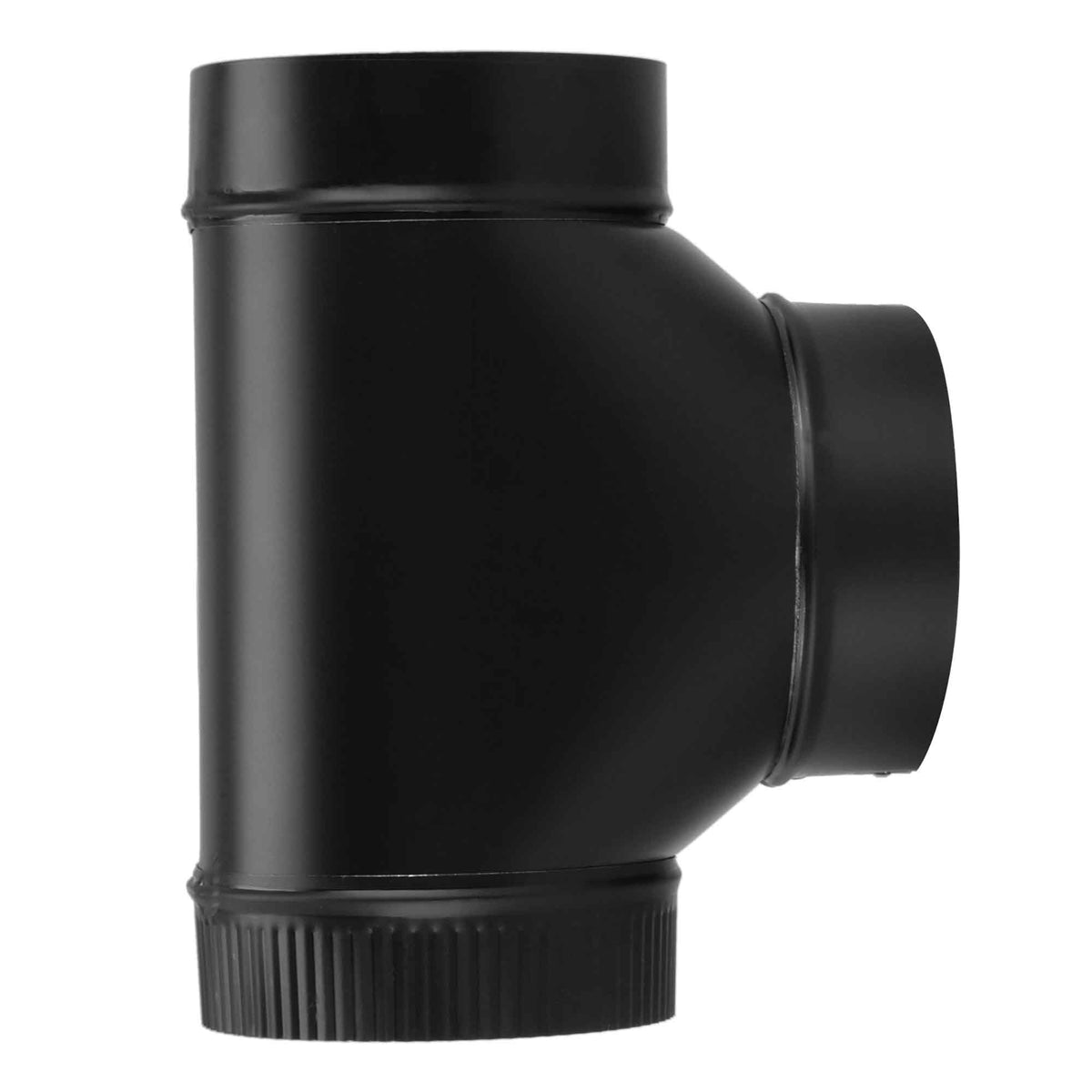 Raccord en T fini noir mat, 8''