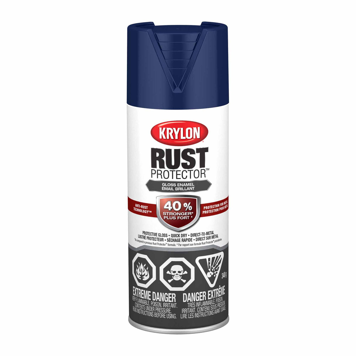 Krylon Rust Protector aérosol émail brillant bleu marine, 340 g