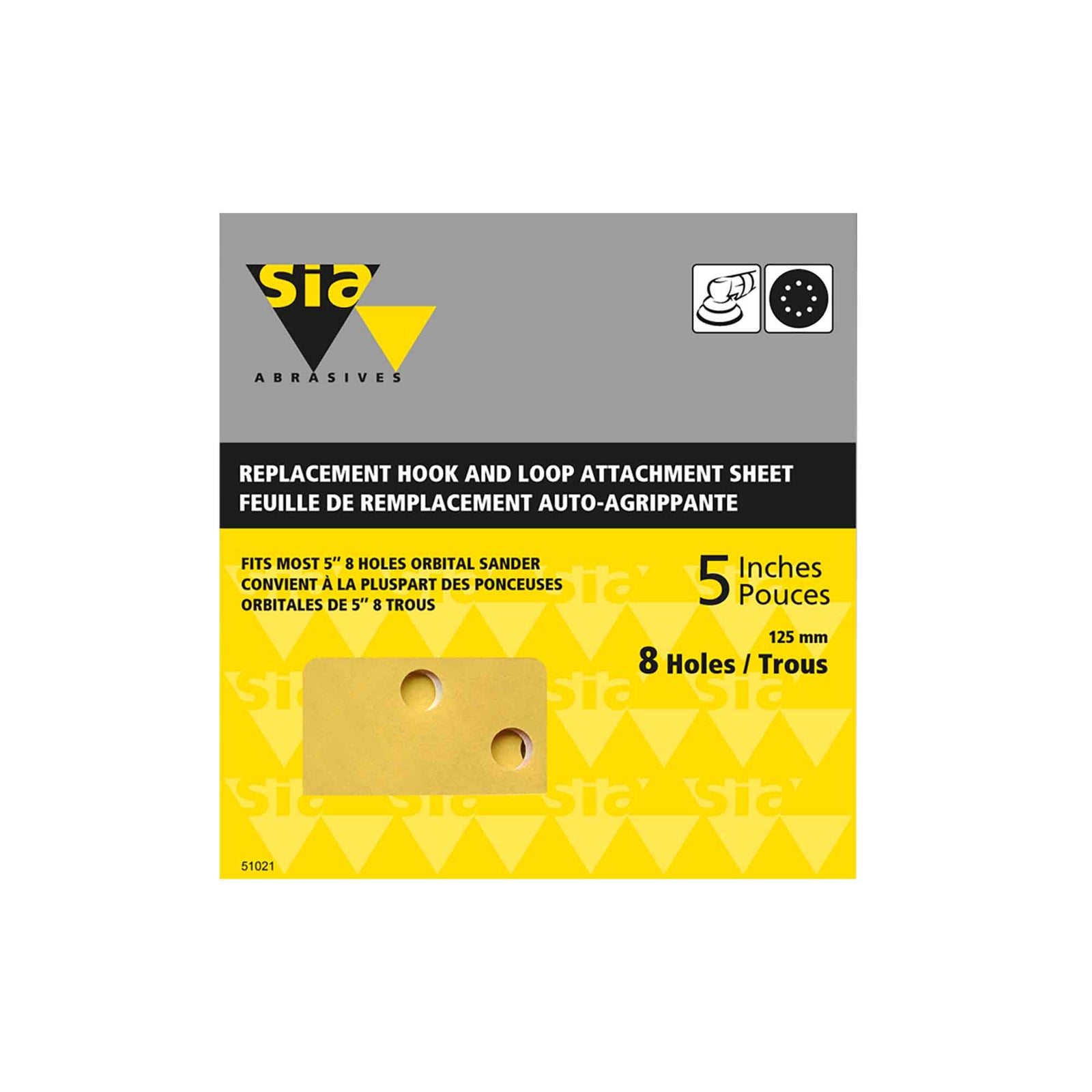 Disque de ponçage en oxyde d'aluminium avec 8 trous d'aspiration de grain 120, 4 unités