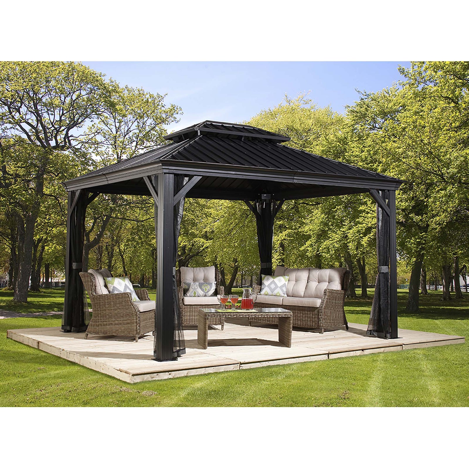 Abri de jardin Monaco avec moustiquaires, 10' x 12'