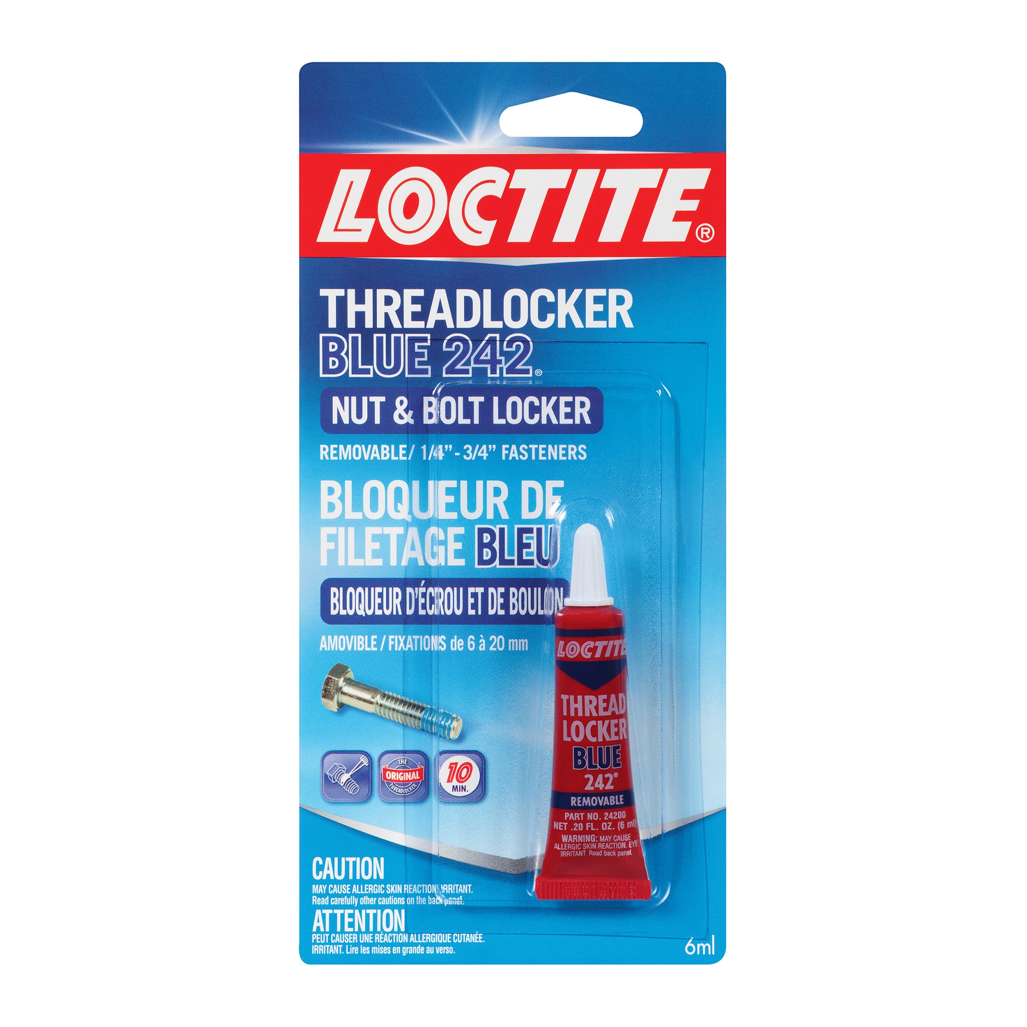 Bloqueur de filetage bleu 242 Loctite, 6 ml