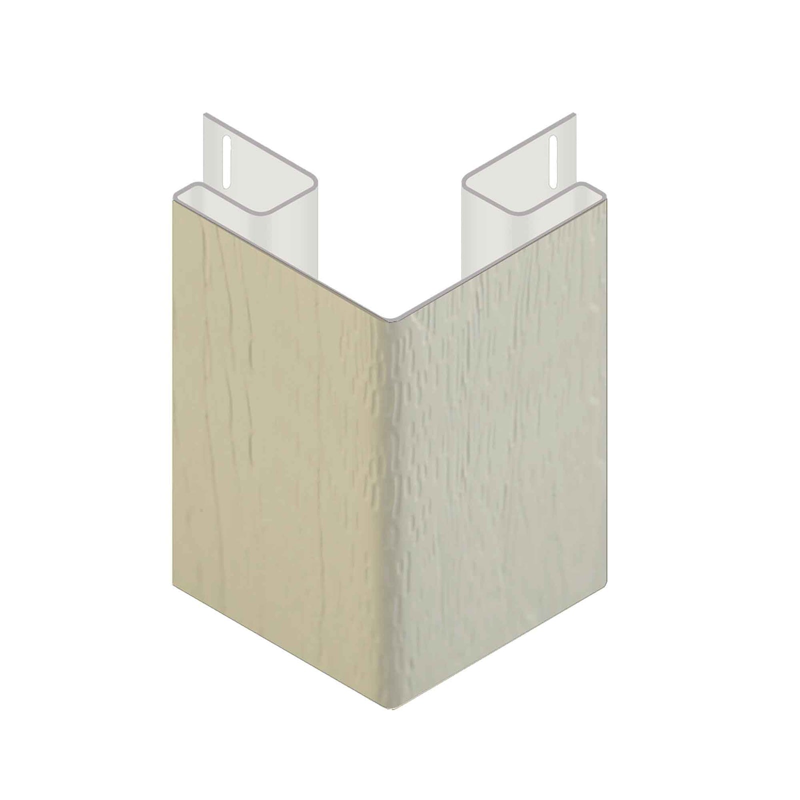 Moulure de coin extérieur en vinyle de couleur sable, 10' x 3/4" x 3"