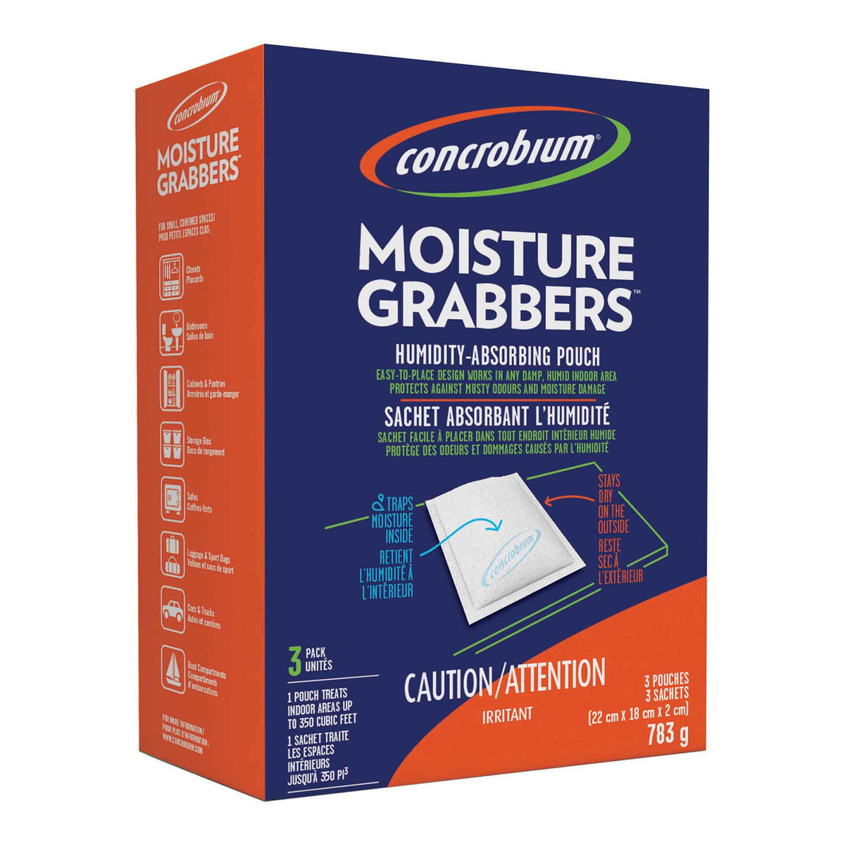 Sachet absorbant l’humidité Moisture Grabbers, 3 unités