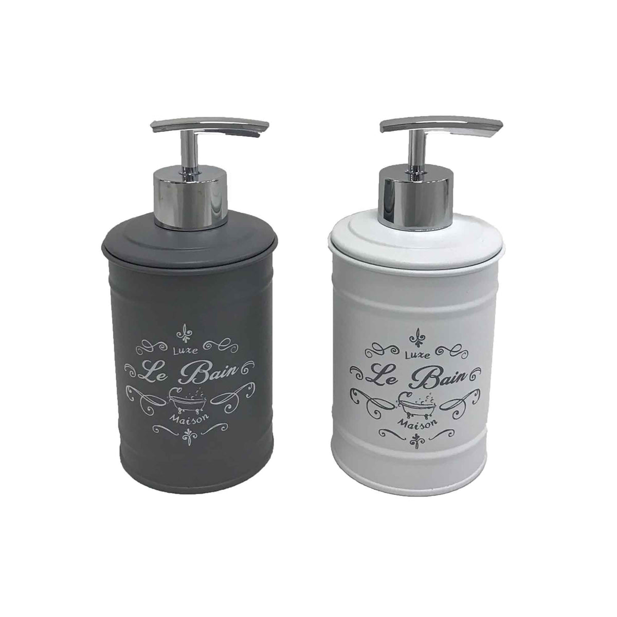 Pompe à savon avec inscription "Le Bain", 2 choix de couleurs