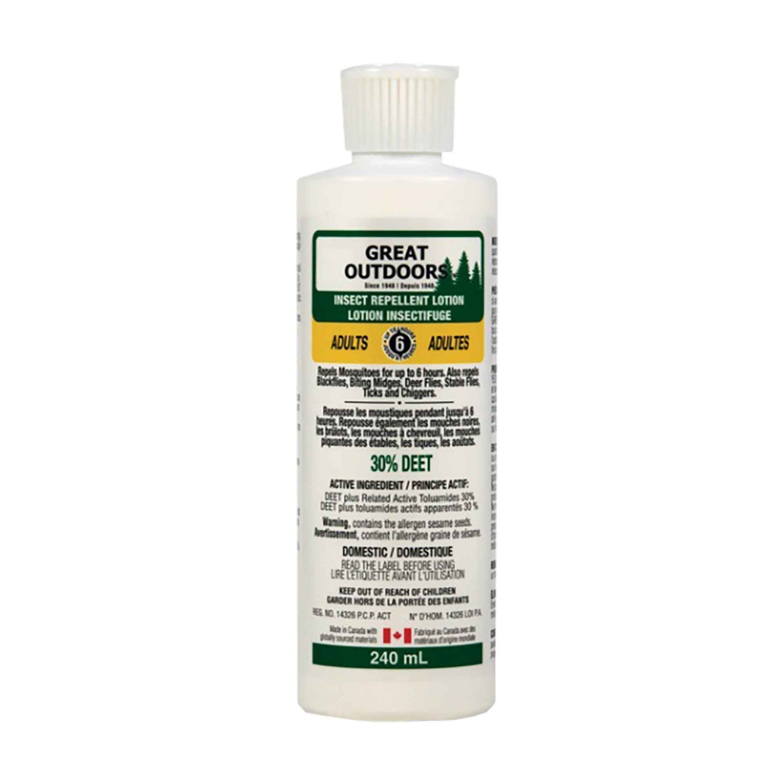 Insectifuge en lotion pour adulte Great Outdoors, 240 ml