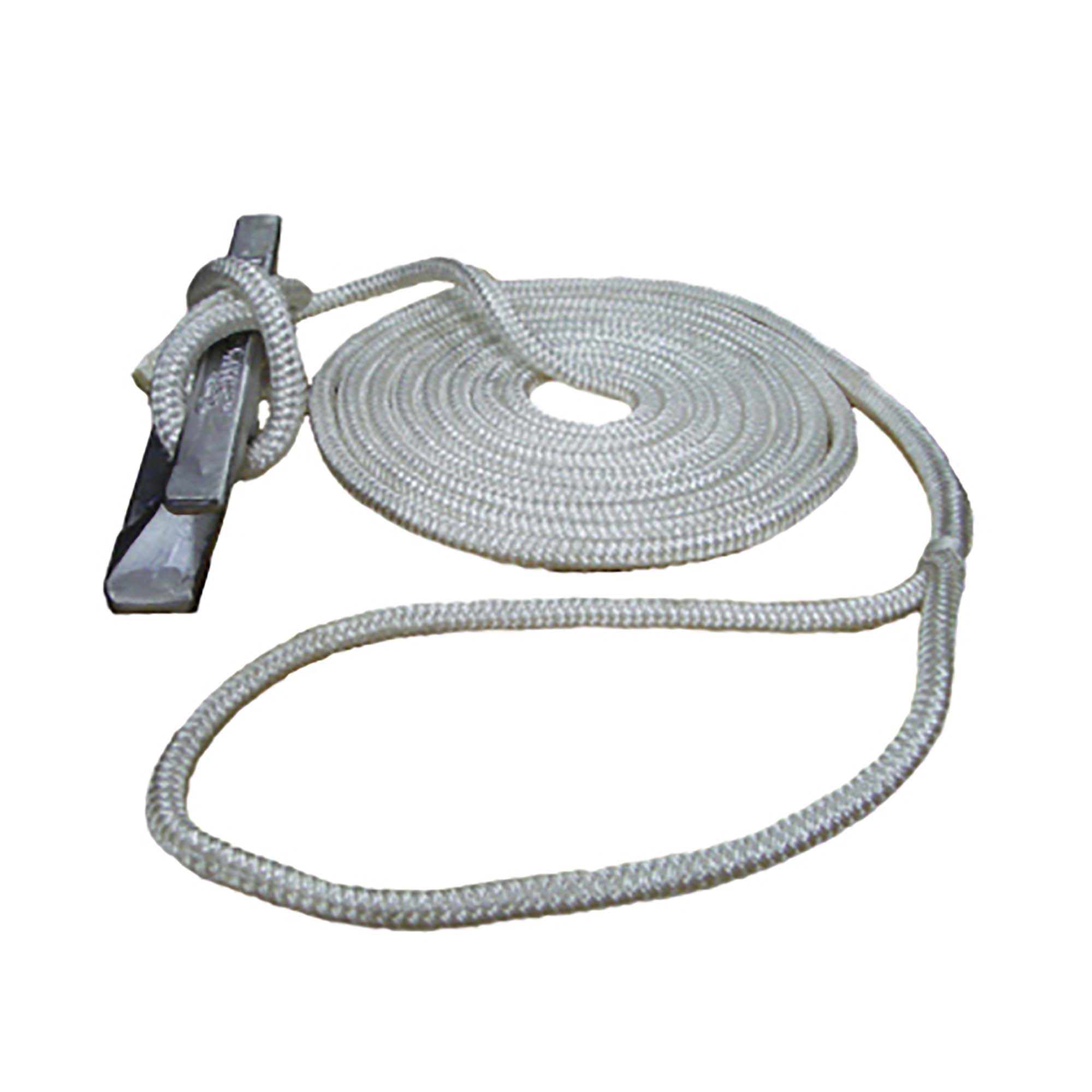 Amarre blanche avec épissure, 15' x 3/8''