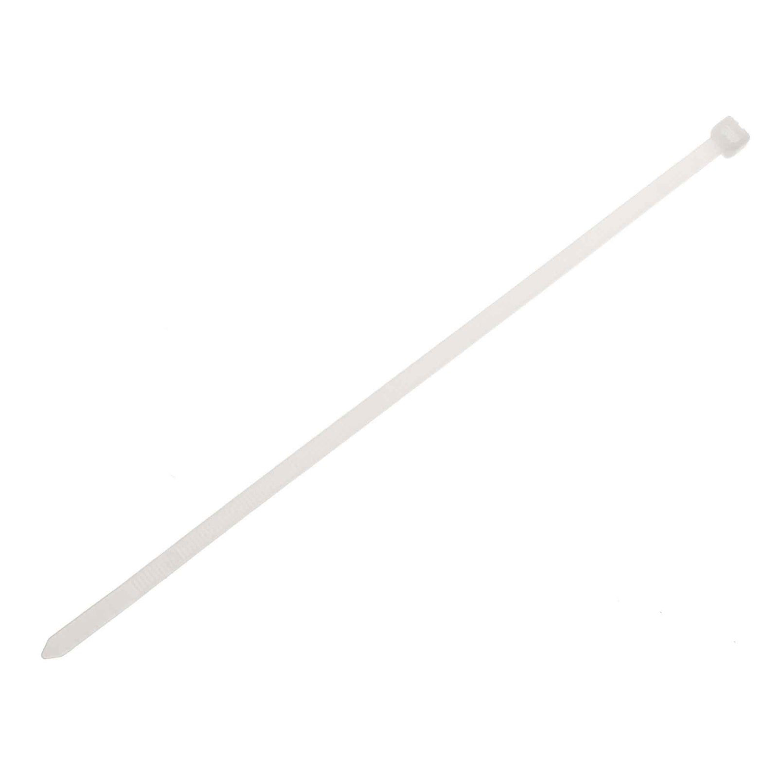 Attache miniature en nylon blanc de 4'', 50 unités